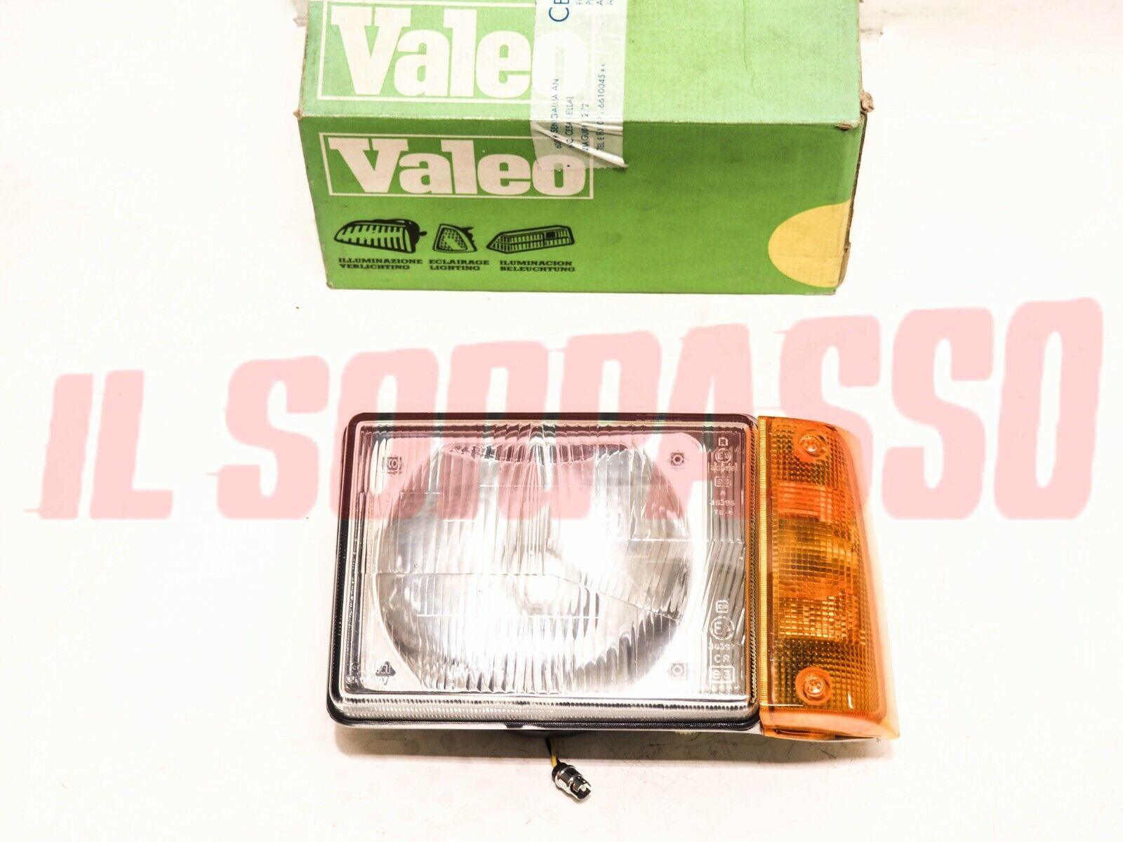 GRUPPO OTTICO FARO FANALE ANTERIORE SINISTRO FIAT PANDA 30 45 4X4 ORIGINALE ELMA