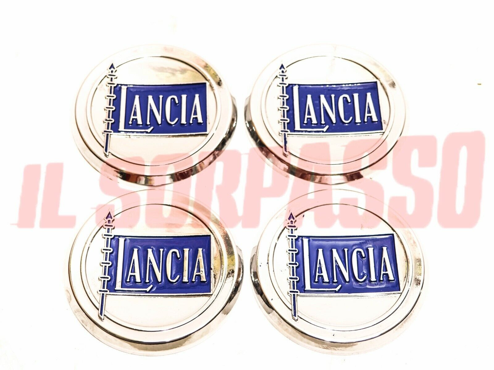 STEMMI LOGHI COPPETTE MOZZI RUOTA PER CERCHI LEGA LANCIA FULVIA COUPE CROMODORA