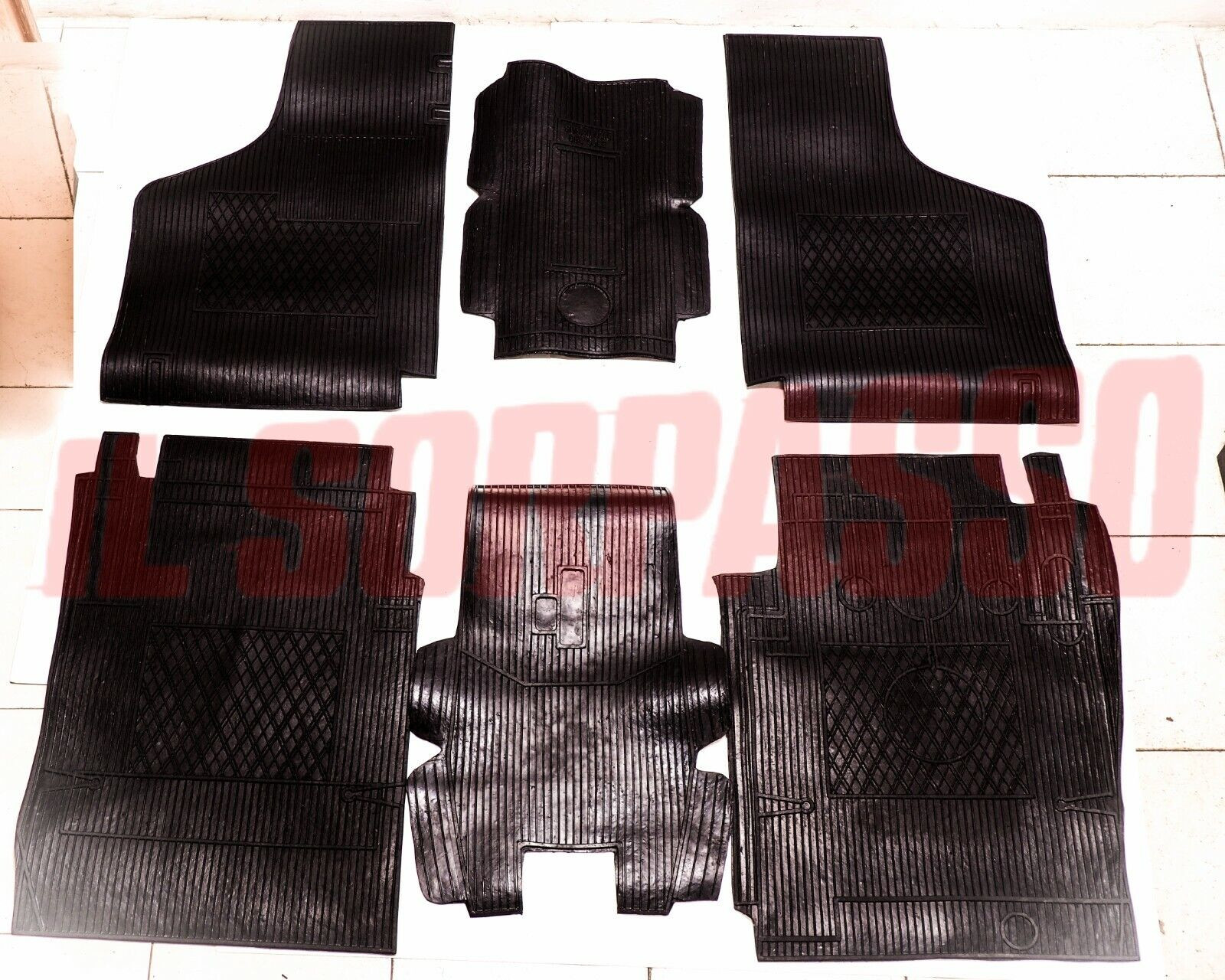 TAPPETI GOMMA INTERNI NERI FIAT 850 BERLINA SPECIAL COUPE