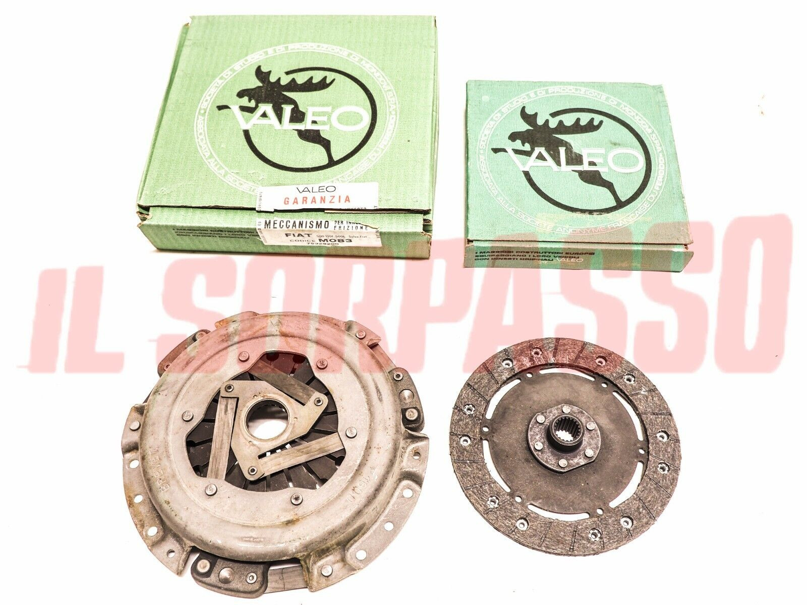 FRIZIONE COMPLETA DISCO SPINGIDISCO FIAT 500 F L R 126 - BIANCHINA ORIGINALE