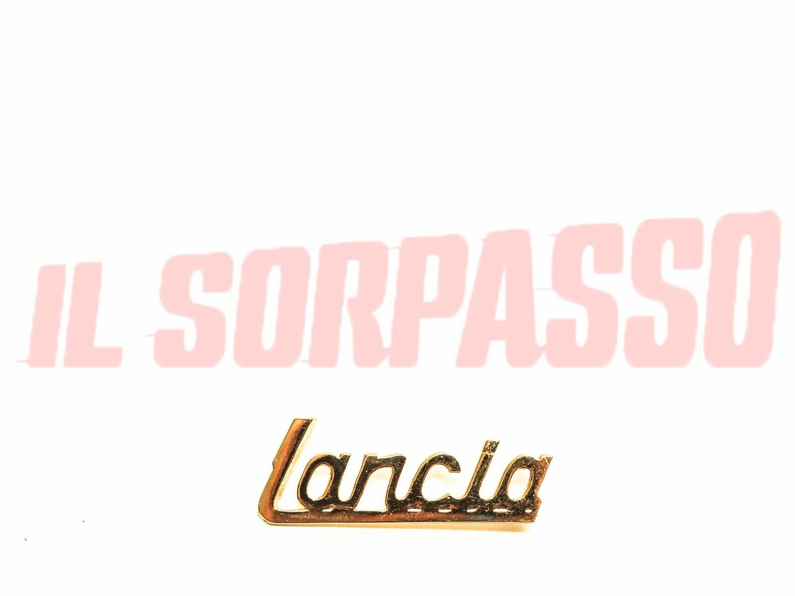 SCRITTA " LANCIA " DORATA VANO RADIO LANCIA FLAMINIA TOURING