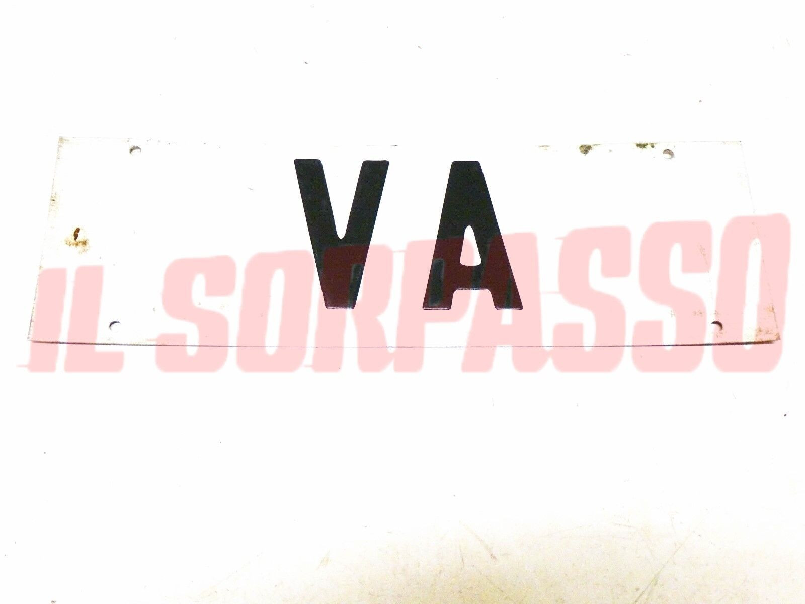 PROVINCIA VA VARESE TARGA BIANCA RETTANGOLARE POSTERIORE ORIGINALE