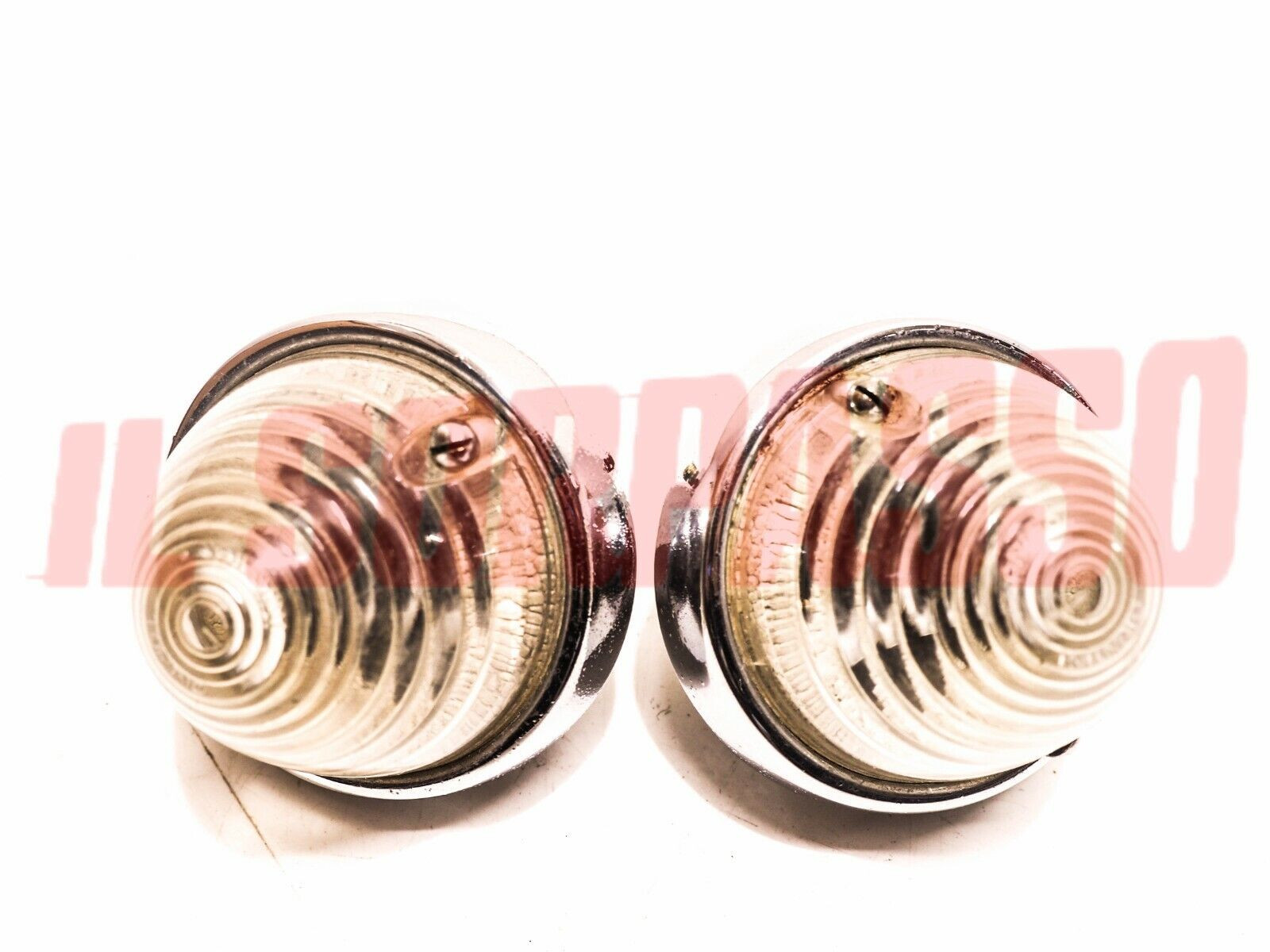 FANALINI ANTERIORI FRECCE FIAT 1100 103 BAULETTO - TV 1 SERIE CROMATI ORIGINALI