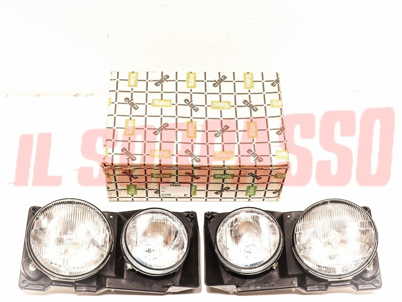 GRUPPI OTTICI FANALI + SEDI FARO DESTRO SINISTRO FIAT RITMO 130 TC ABARTH ELMA