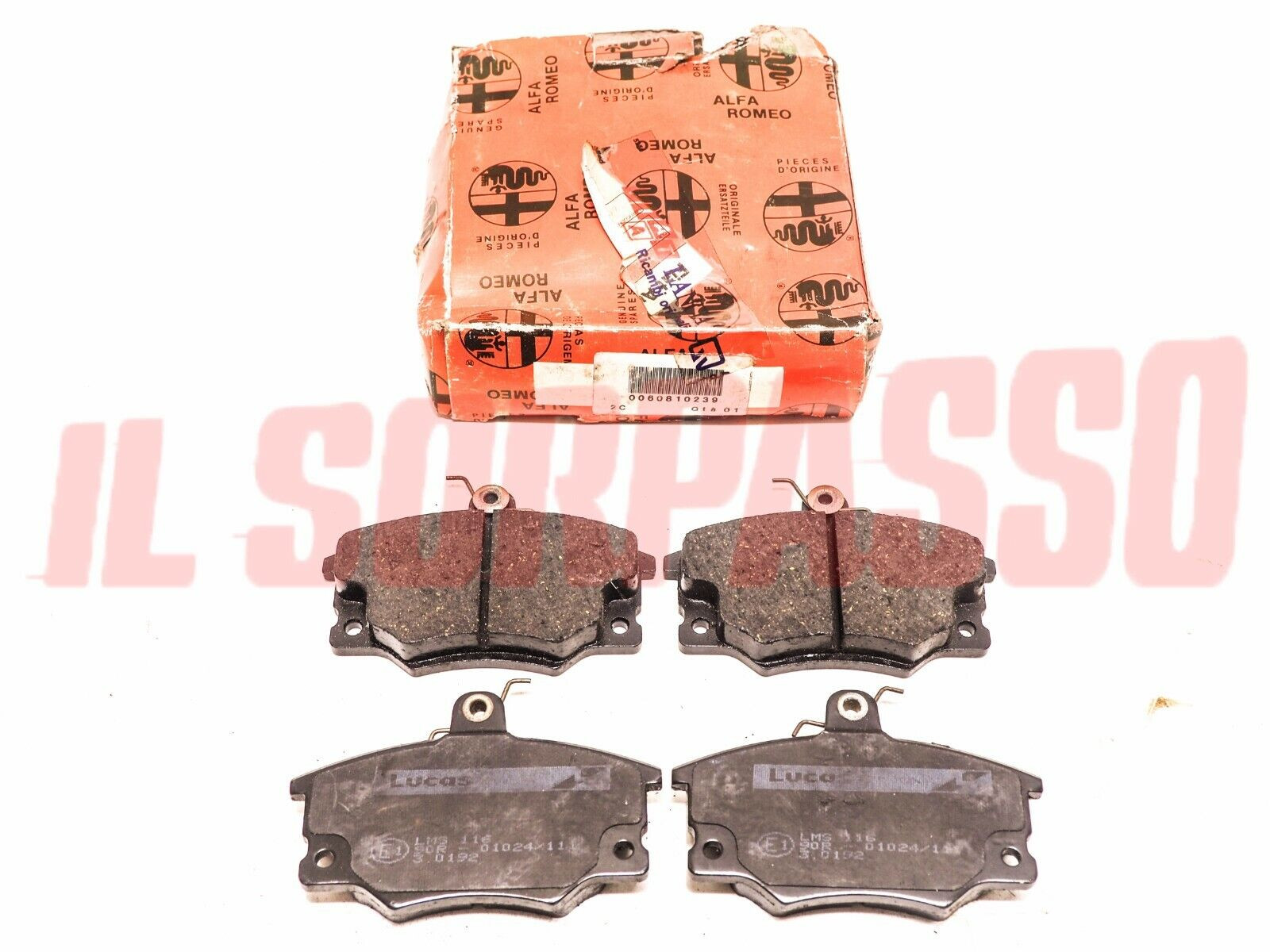 PASTICCHE FRENO ANTERIORI ALFA ROMEO 145 146 155 ORIGINALI 60810239