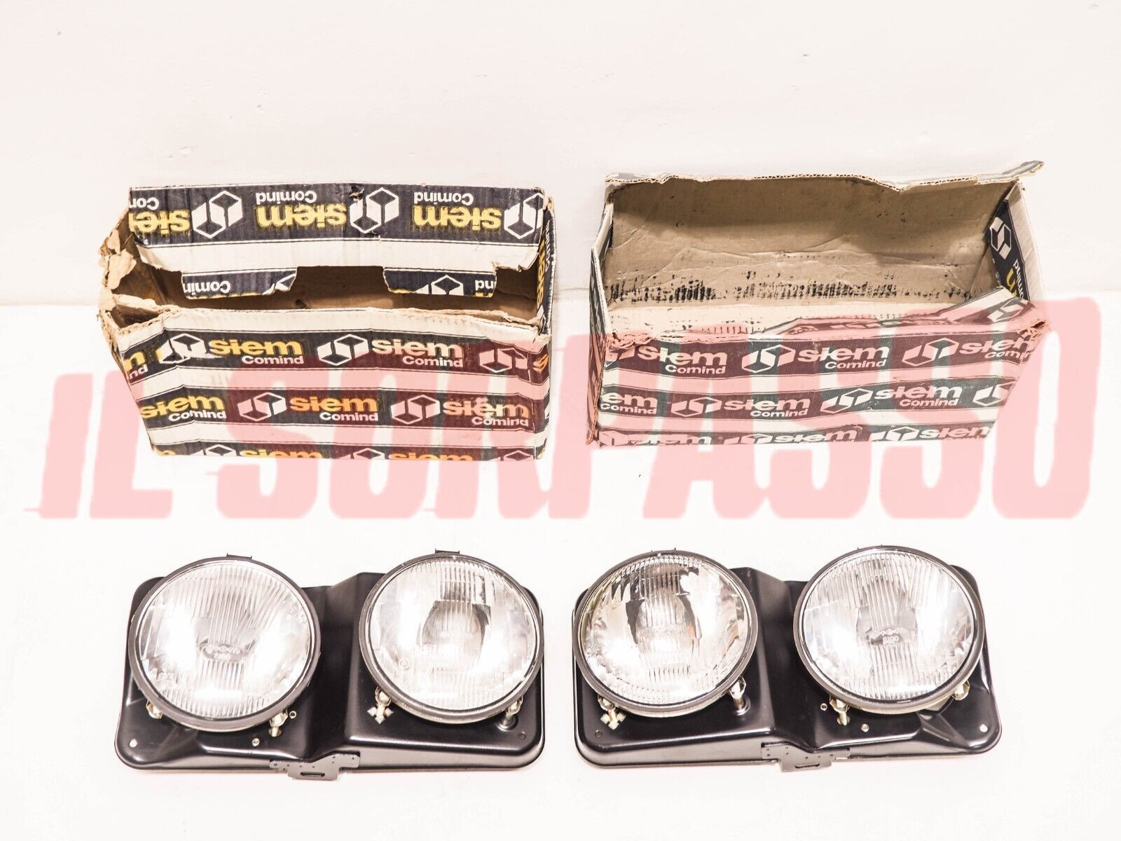 GRUPPI OTTICI FANALI FARI + SEDI FARO FIAT 132 GLS 1600 2000 DAL 1977 SIEM JODIO