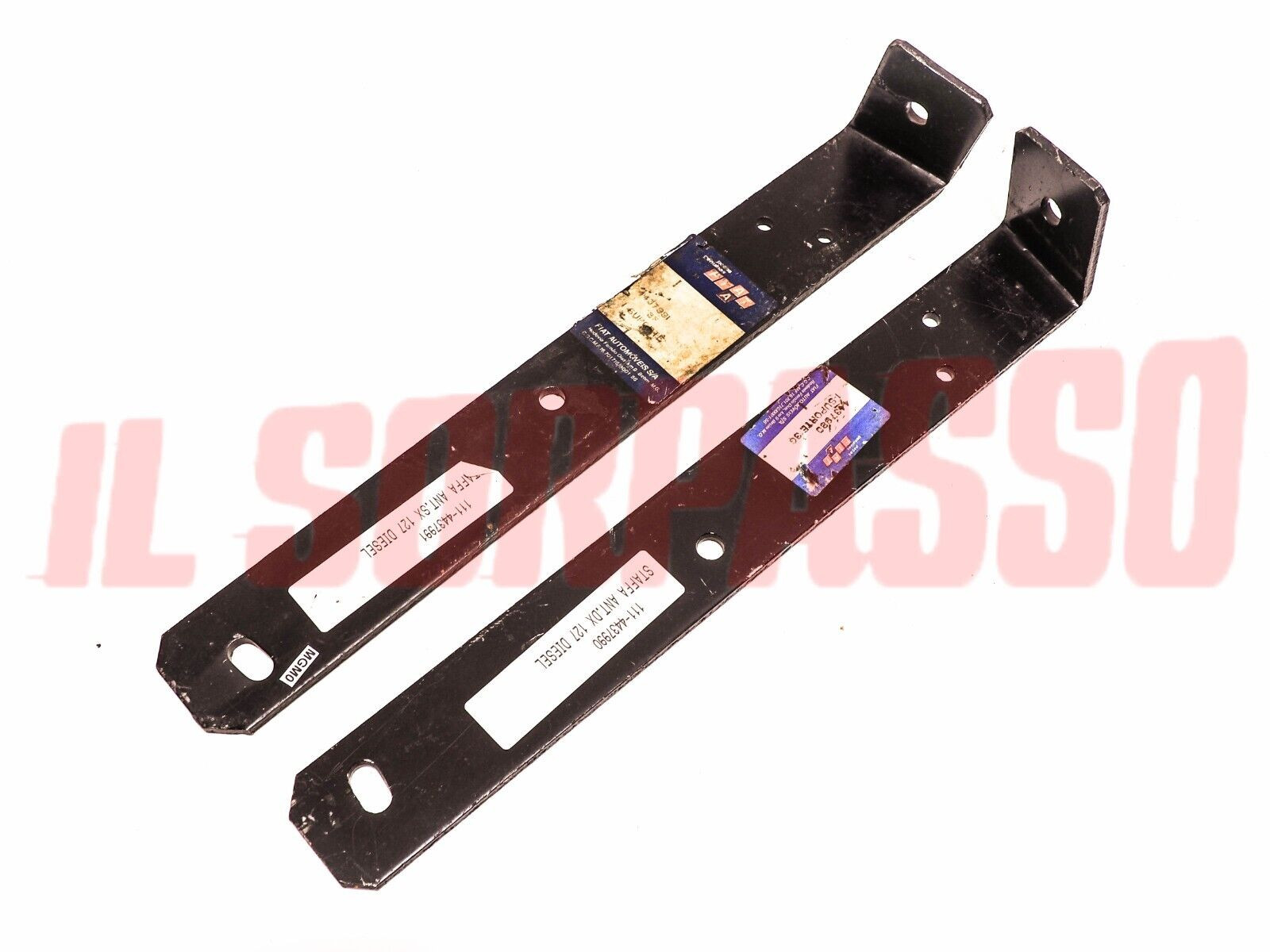 STAFFE PARAURTI ANTERIORI DESTRA + SINISTRA FIAT 127 DIESEL ORIGINALI