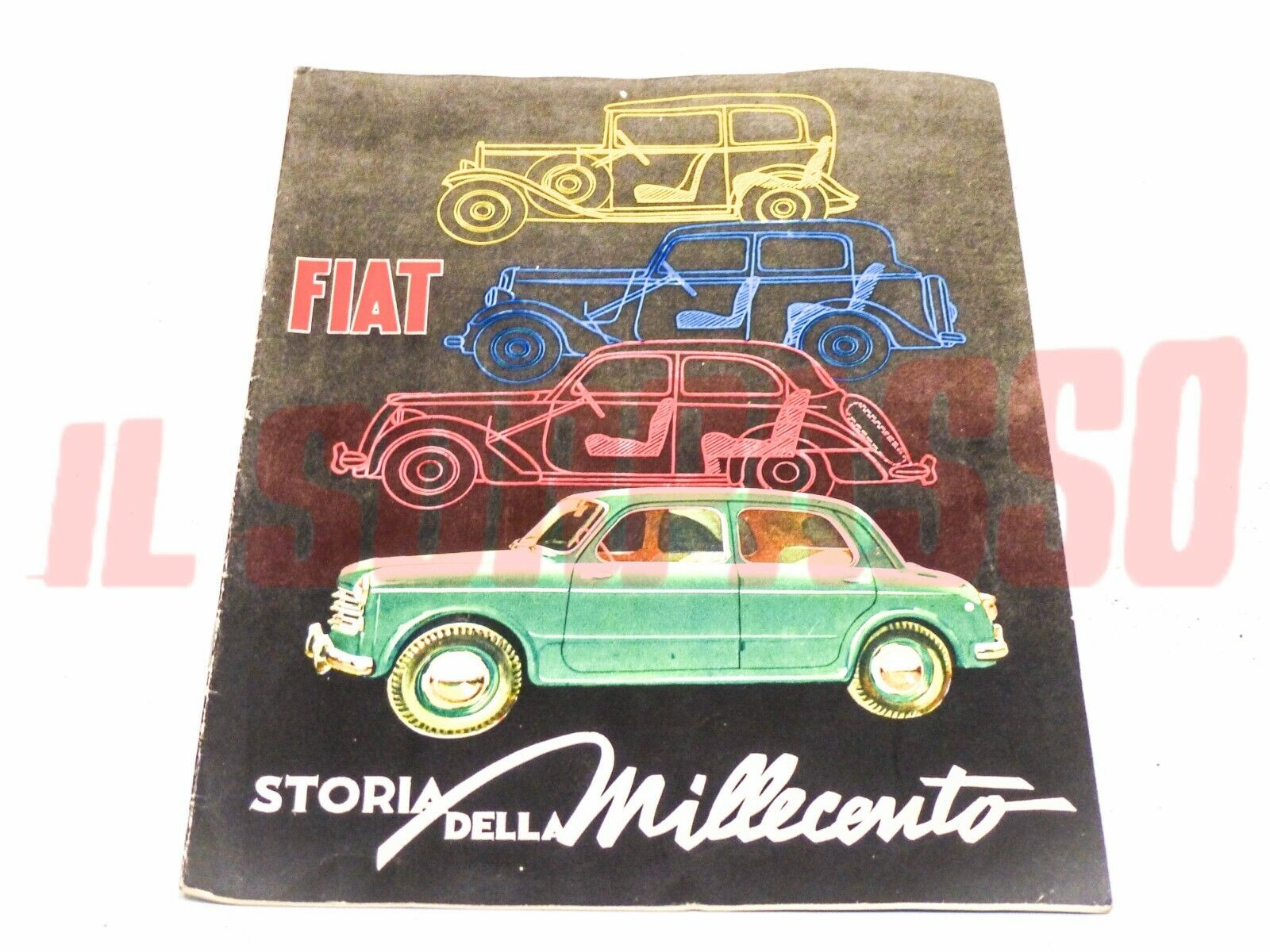 DEPLIANT BROCHURE A COLORI STORIA DELLA FIAT 1100 ( 508 C 1100 A B E 103 )