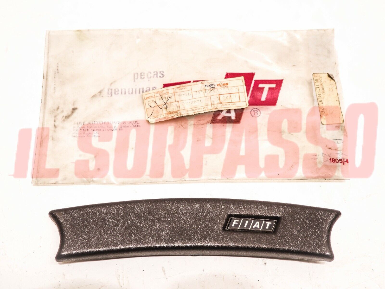 PULSANTE CLACSON VOLANTE STERZO FIAT 127 CL ORIGINALE MARRONE