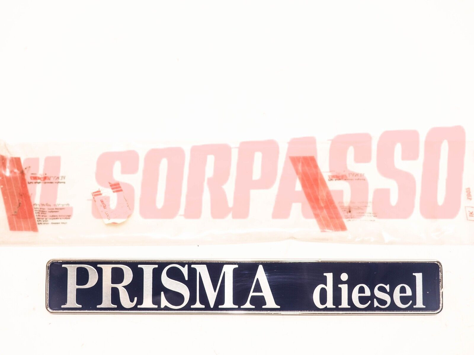 SCRITTA SIGLA COFANO POSTERIORE LANCIA PRISMA DIESEL ORIGINALE