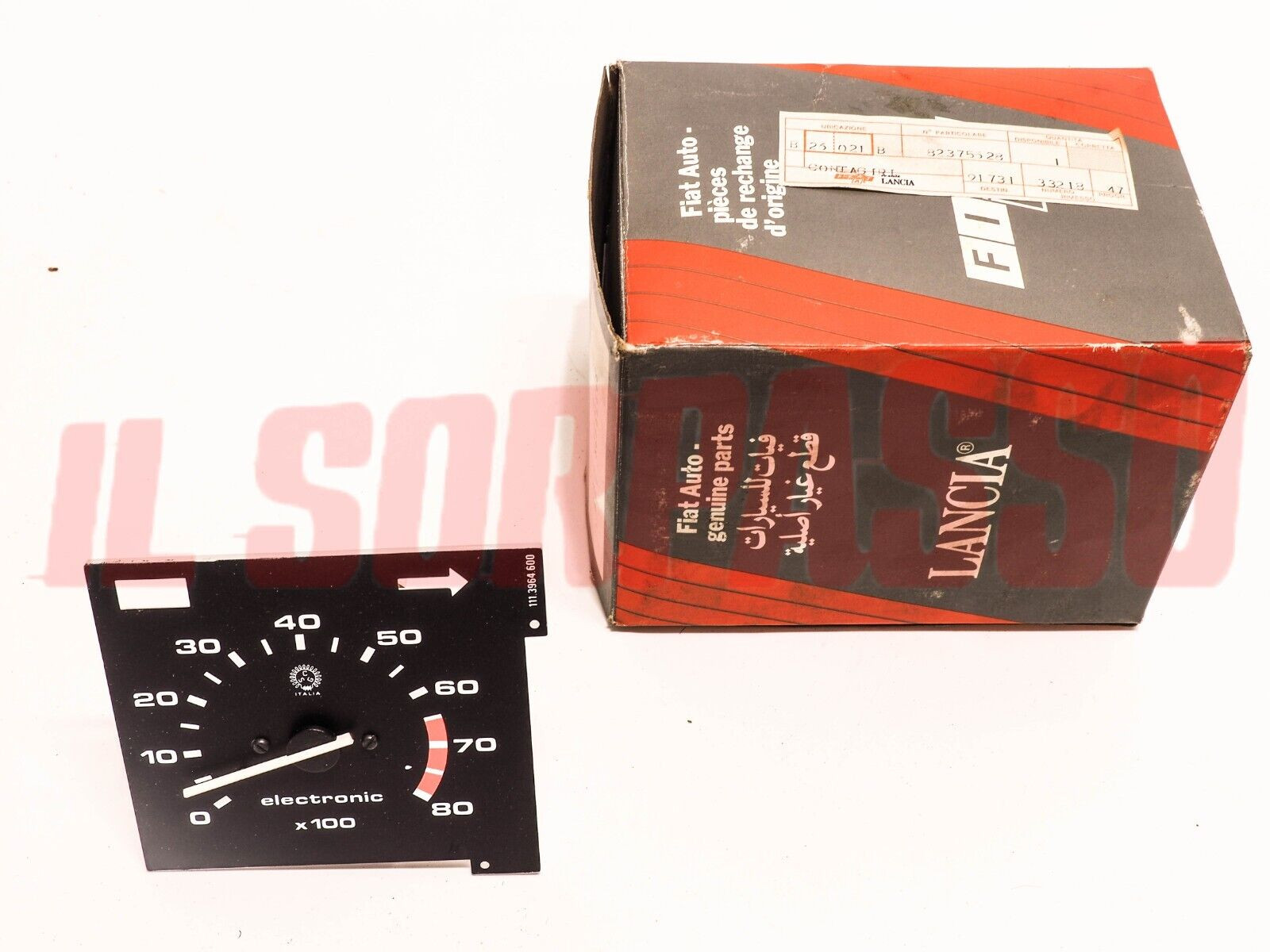 STRUMENTO CONTAGIRI CRUSCOTTO LANCIA DELTA LX DAL 1982 AL 1985 82375528