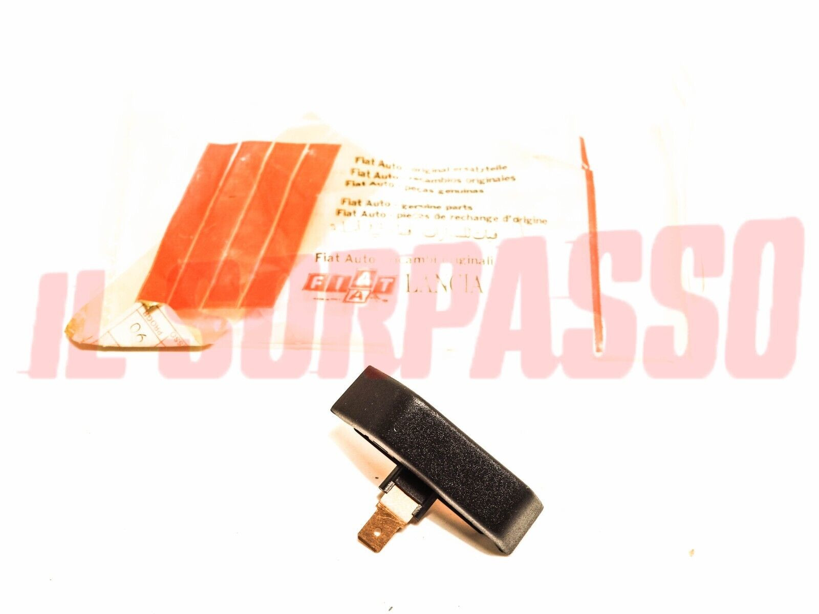 PULSANTE CLACSON CONTATTO VOLANTE STERZO LANCIA PRISMA ORIGINALE NERO