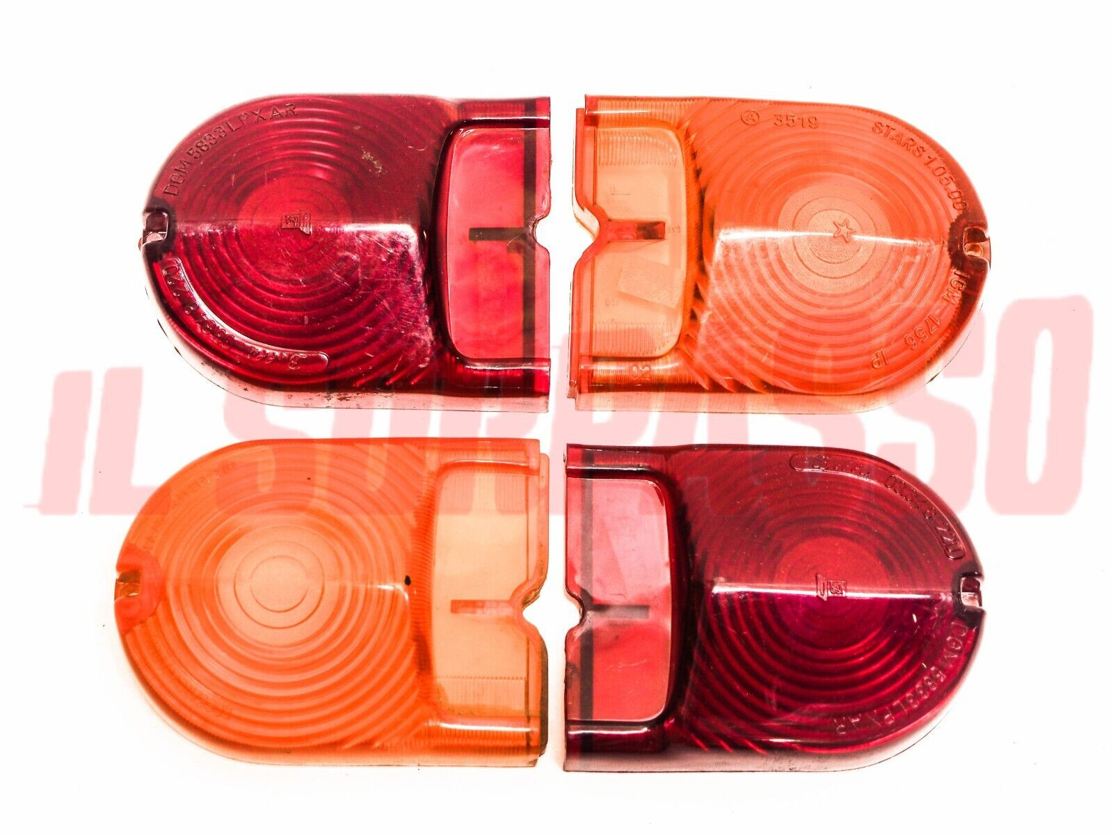 PLASTICHE FANALI FARI POSTERIORI FIAT 1300 1500 BERLINA ORIGINALI