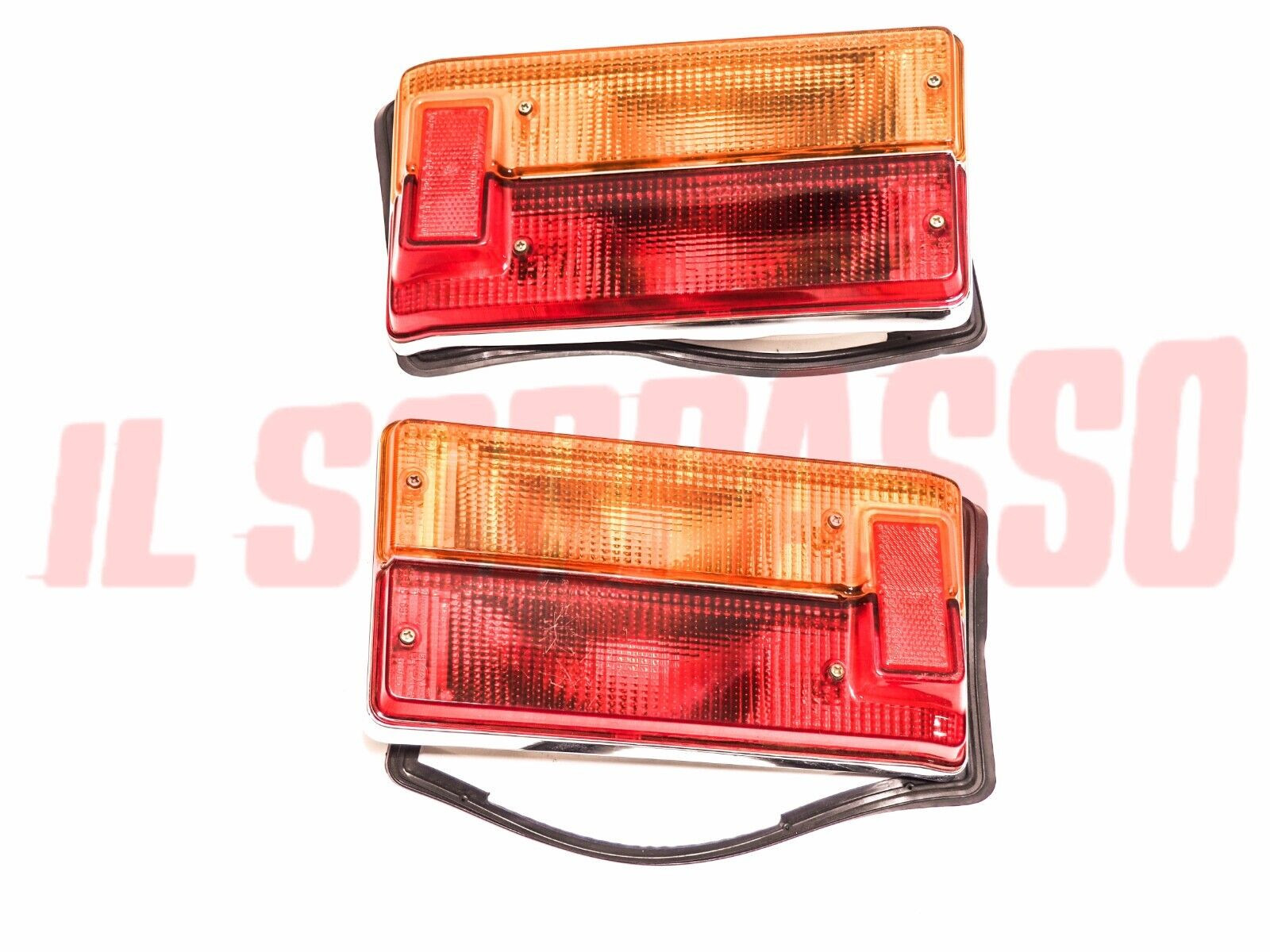 FANALI POSTERIORI + GUARNIZIONI DESTRO SINISTRO FIAT 125 BERLINA 2 SERIE SPECIAL