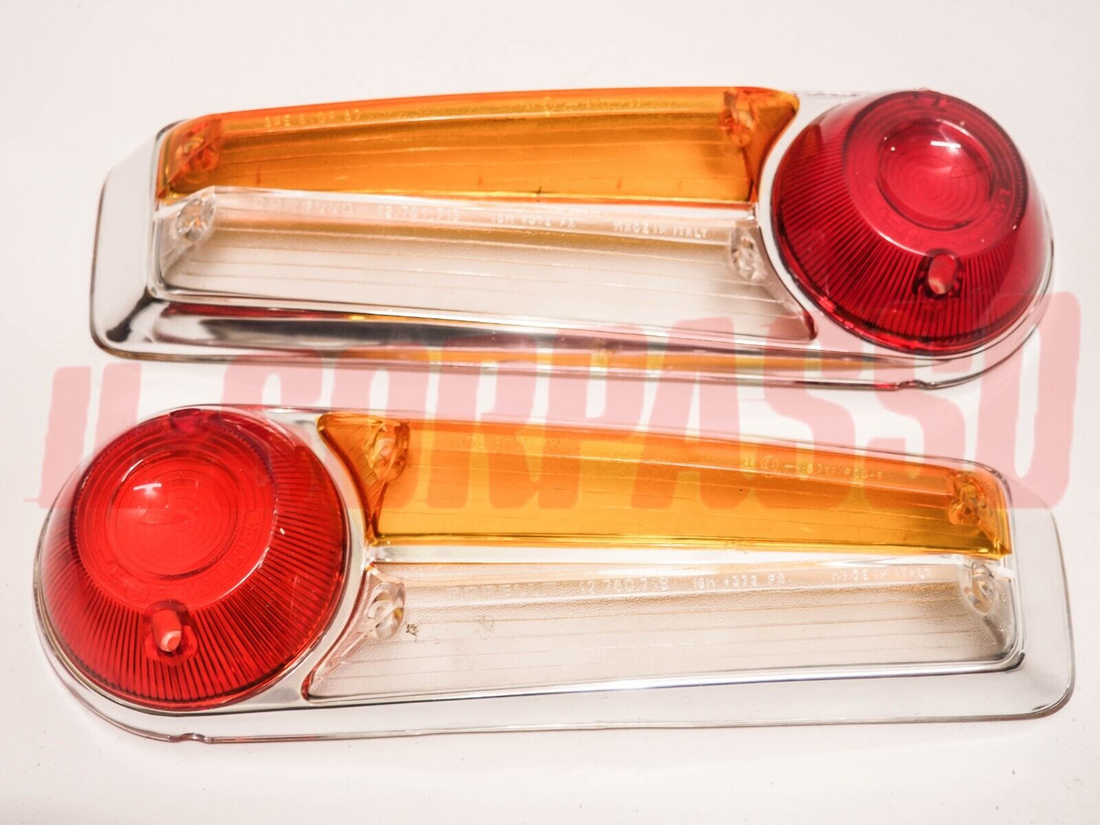 PLASTICHE FANALI POSTERIORI LANCIA FULVIA BERLINA 1 SERIE 2C GT ORIGINALI .