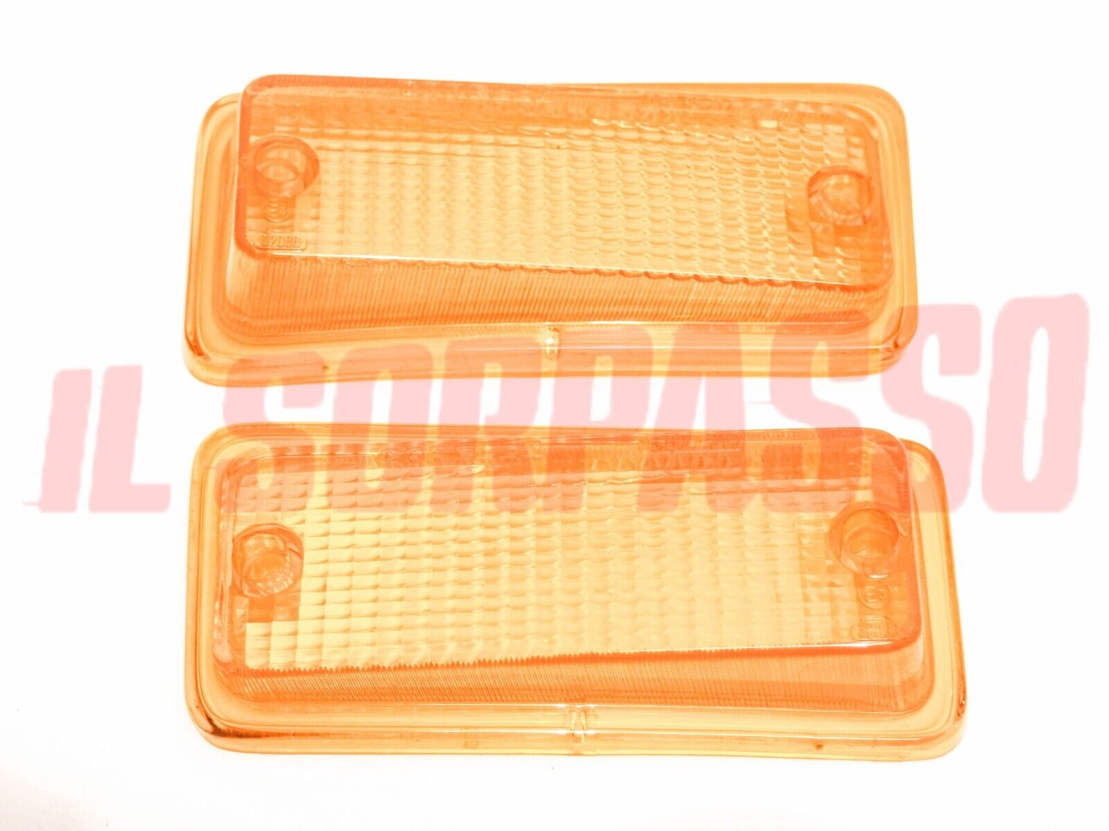 PLASTICHE FANALINI ANTERIORI FRECCE DESTRO SINISTRO FIAT 126 ARANCIO CARELLO