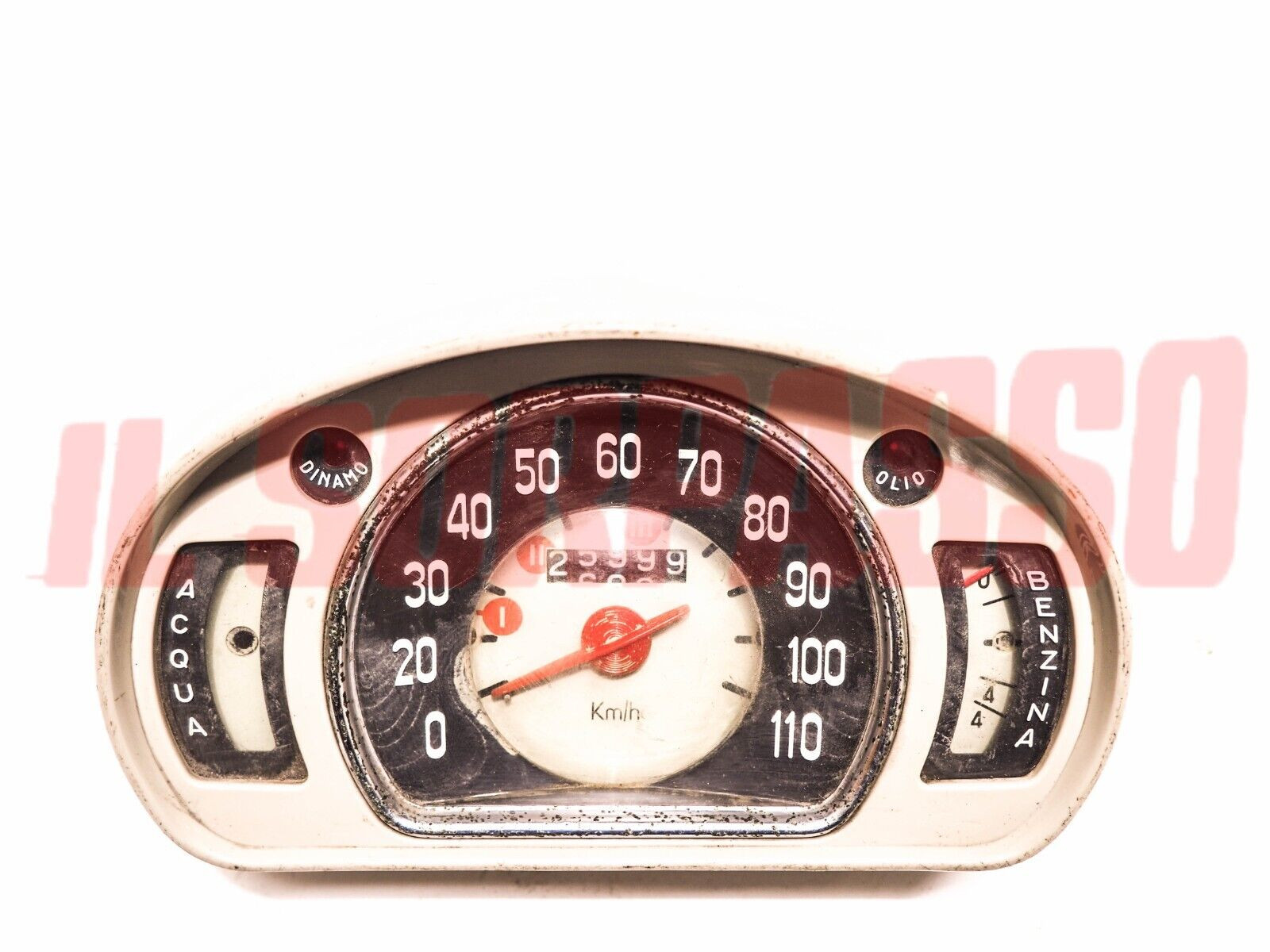 STRUMENTO CRUSCOTTO CONTACHILOMETRI FIAT 600 1 SERIE ORIGINALE