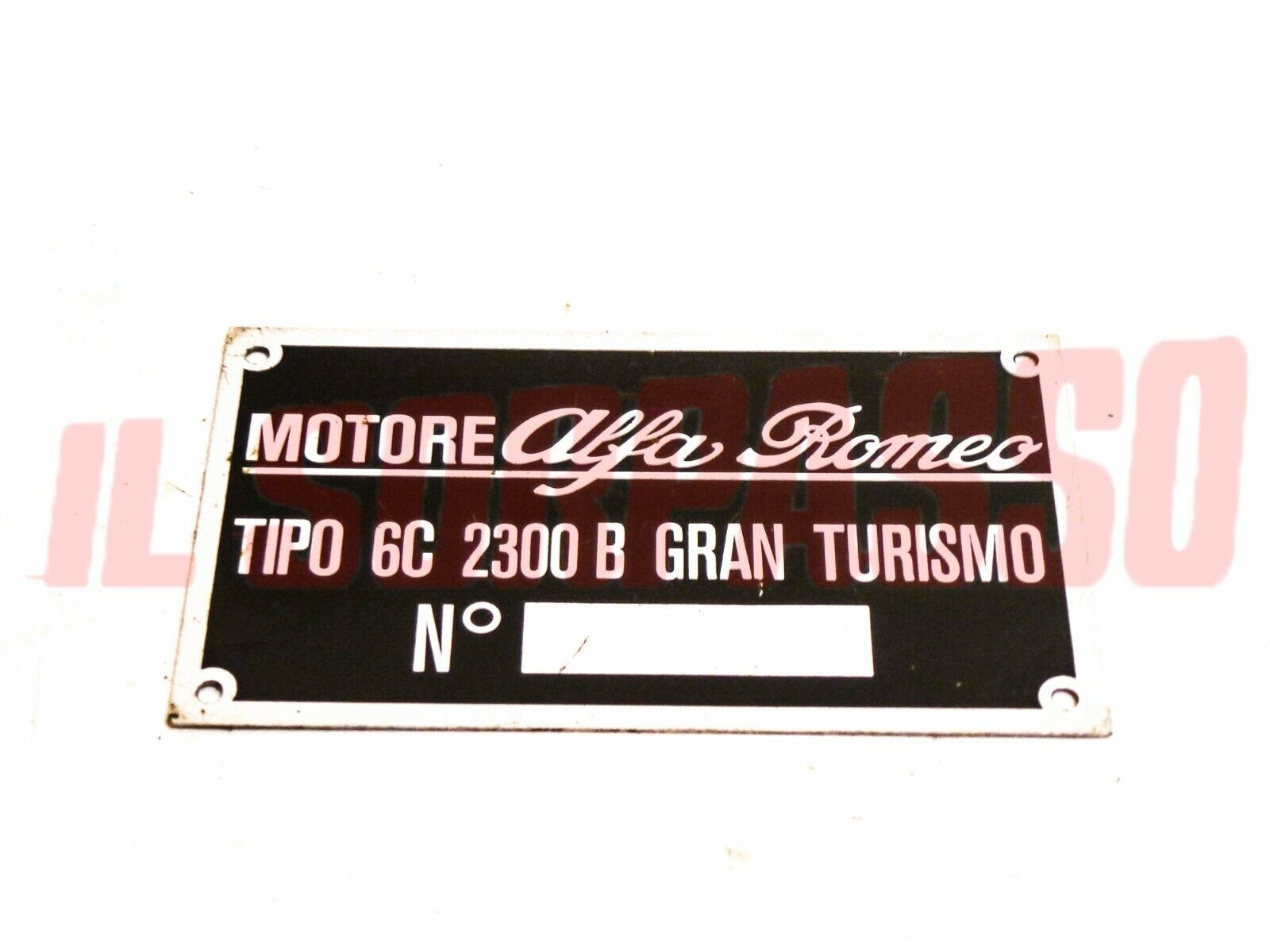 TARGHETTA IDENTIFICATIVA MOTORE ALFA ROMEO 6C 2300 B GRAN TURISMO