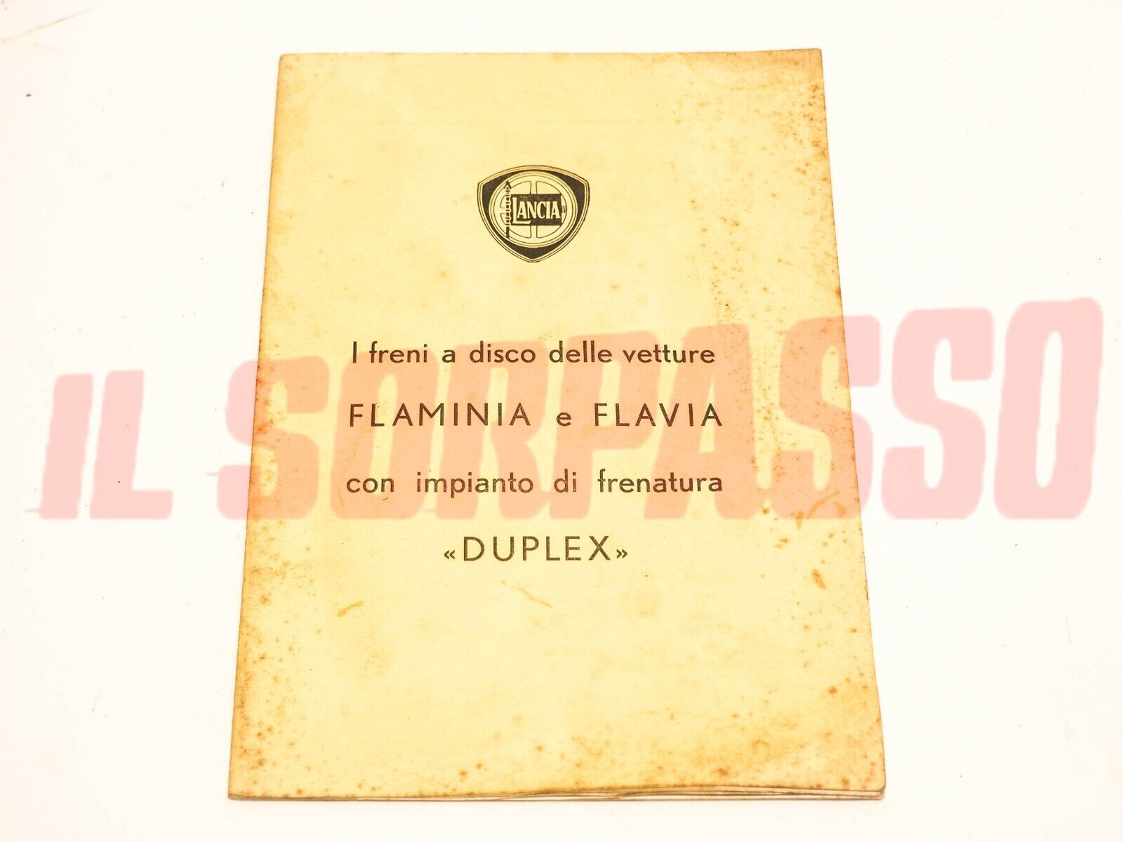 LIBRETTO FRENI A DISCO PINZE SERVOFREN0 DUPLEX LANCIA FLAVIA FLAMINIA ORIGINALE