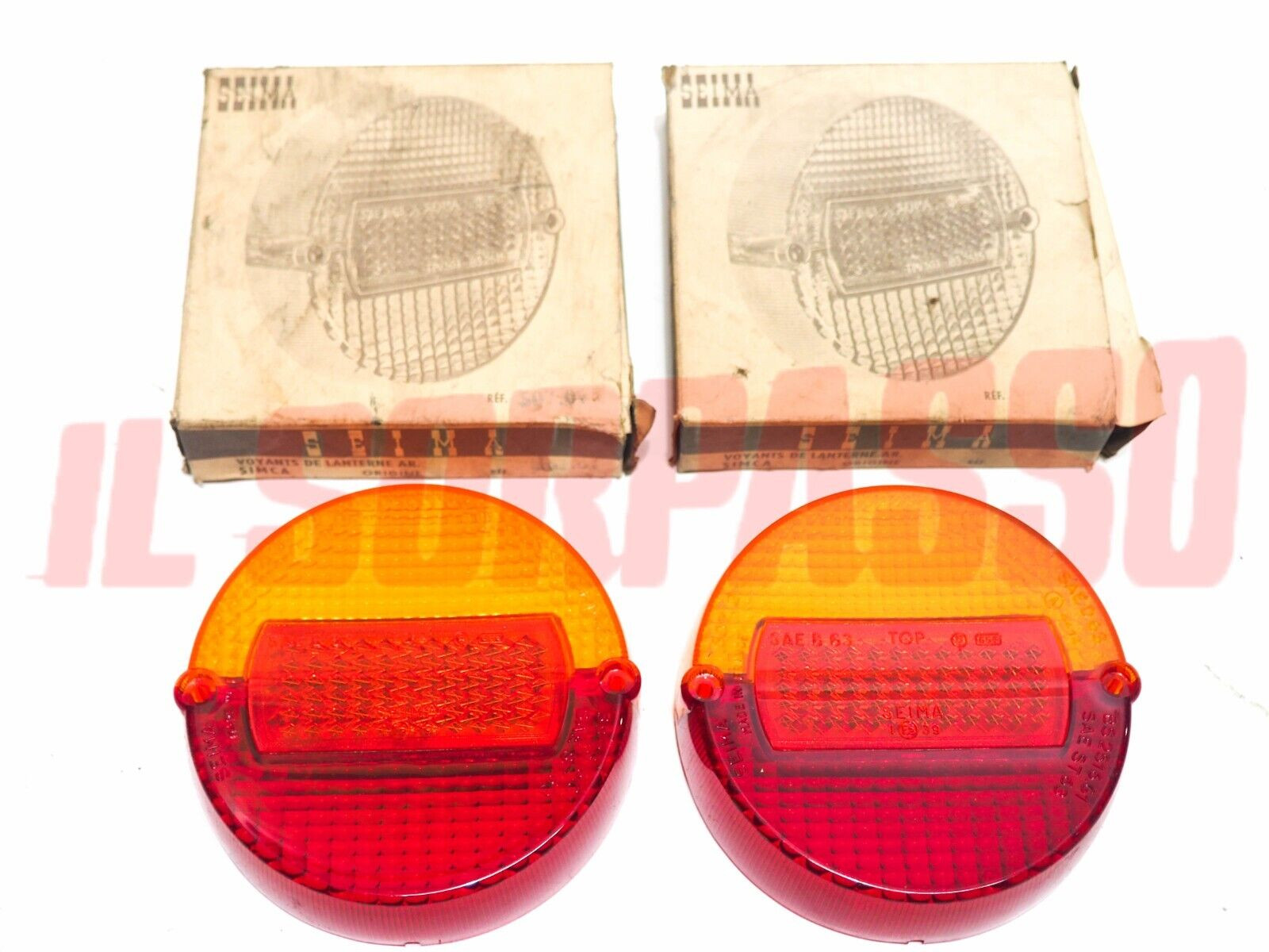 PLASTICHE FANALI FARI POSTERIORI SIMCA 1000 - 1200 S COUPE ORIGINALI SEIMA