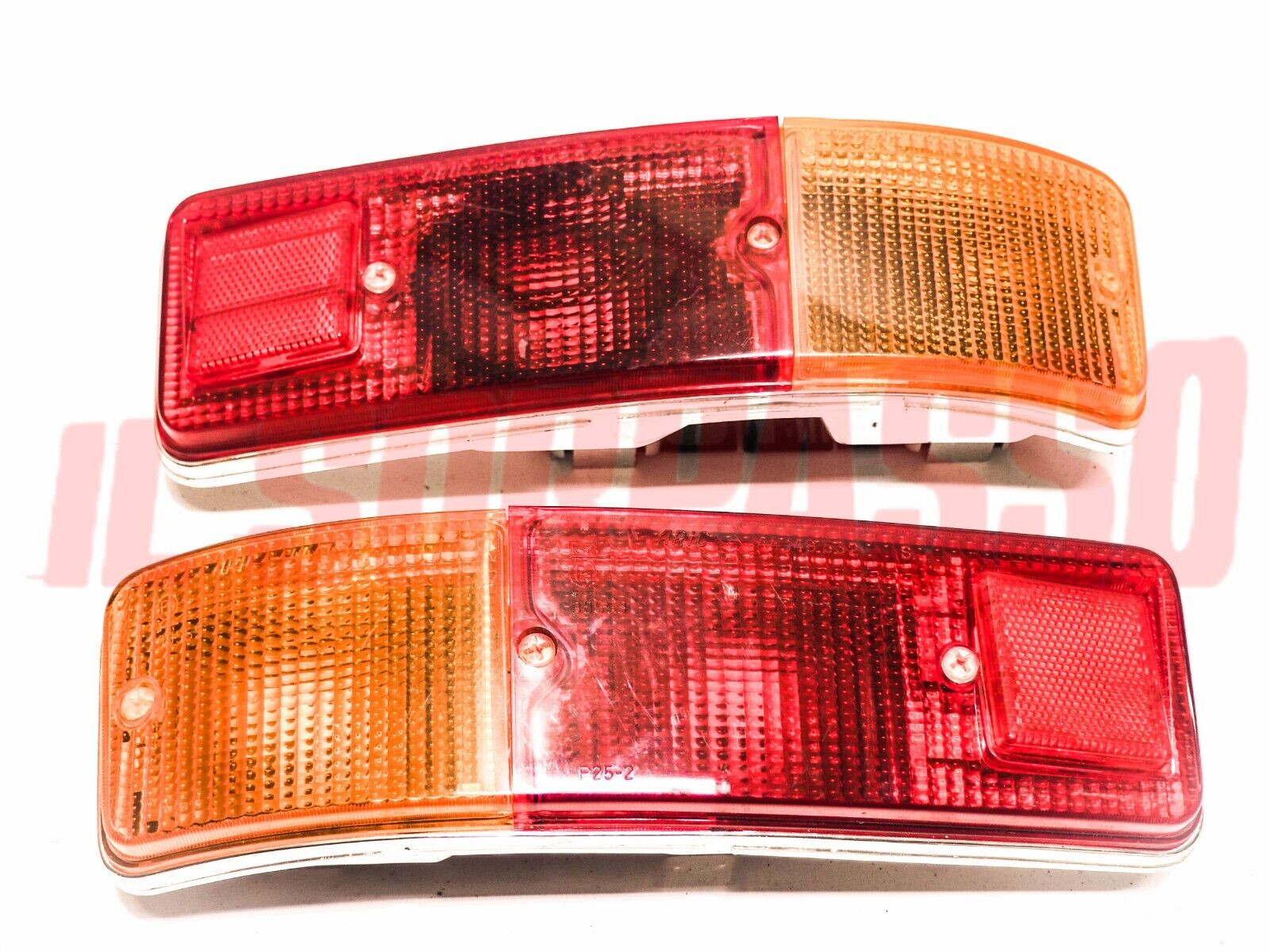 FANALI FARI POSTERIORI DESTRO SINISTRO FIAT 127 1 SERIE BORDO CROMATO ARIC