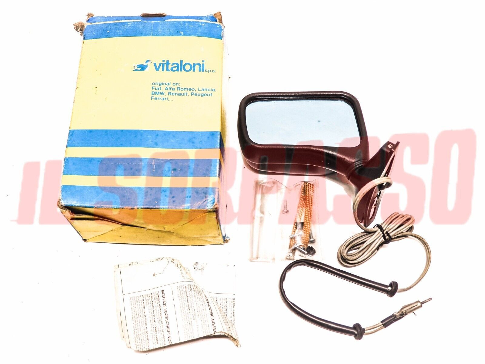 SPECCHIO SPECCHIETTO RETROVISORE SINISTRO ANTENNA TORNADO A.R ALFETTA GIULIETTA