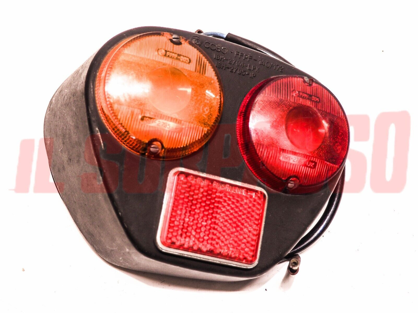 FANALE POSTERIORE SINISTRO RIMORCHI AUTOCARRI EPOCA FIAT ANNI 60 70 MARCA COBO