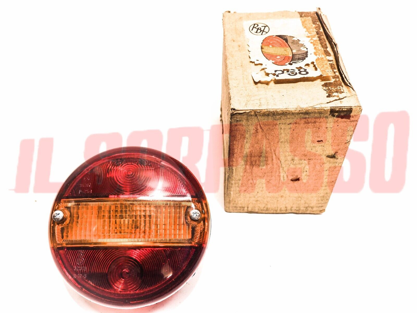 FANALE FARO POSTERIORE LUCE TARGA RIMORCHIO AUTOCARRO EPOCA FIAT OM ANNI 70 80