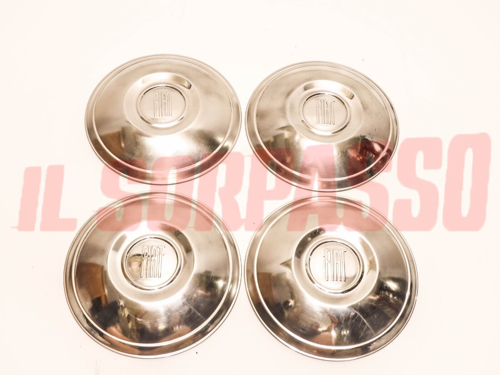 COPPE RUOTA BORCHIE CERCHI FIAT 600 D + MULTIPLA IN ALLUMINIO