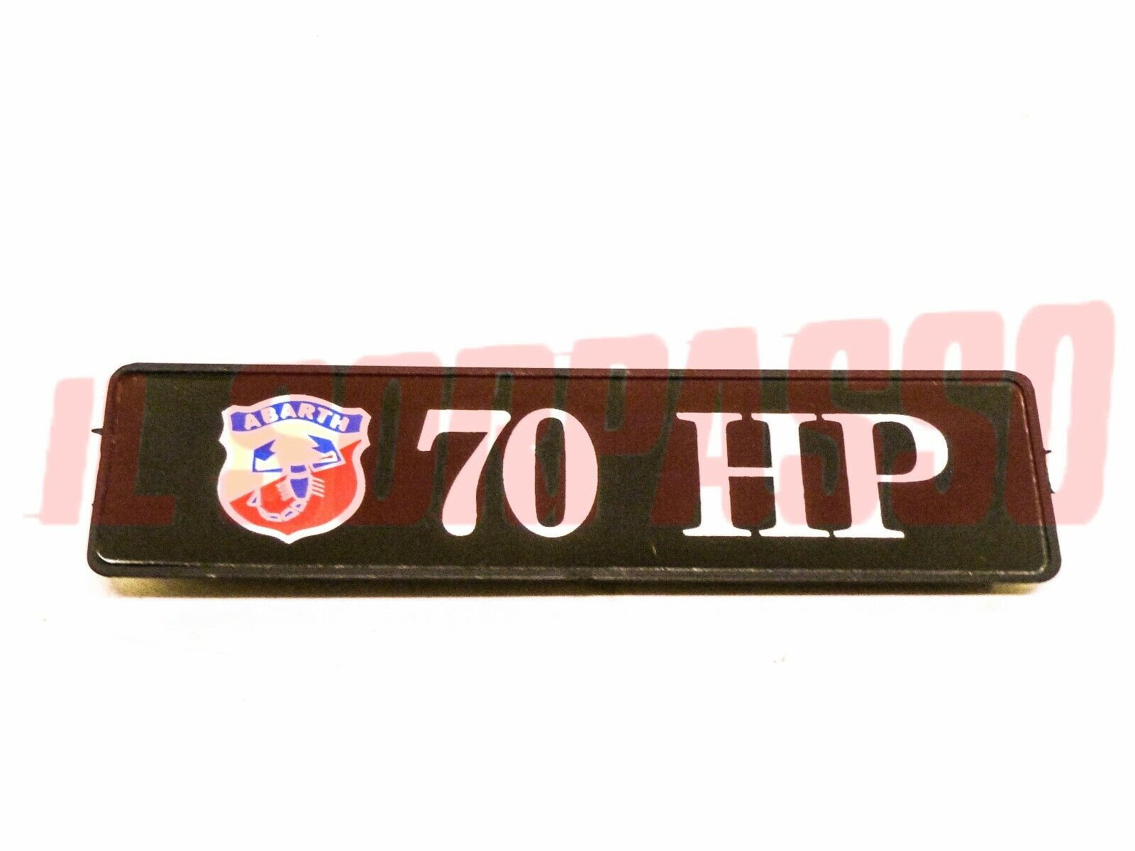 SCRITTA COFANO ANTERIORE AUTOBIANCHI A112 ABARTH 70 HP SERIGRAFIA GROSSA GRIGIA