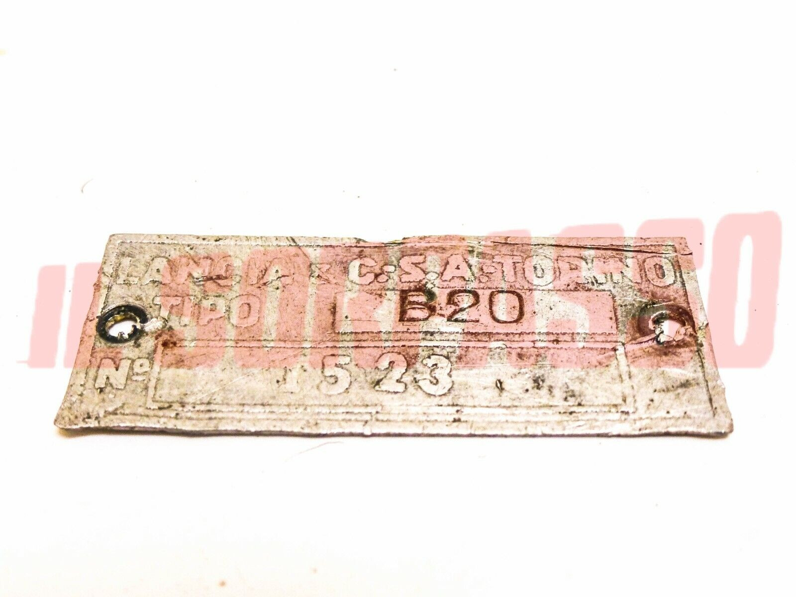 TARGHETTA IDENTIFICATIVA NUMERO TELAIO LANCIA AURELIA B20 ORIGINALE