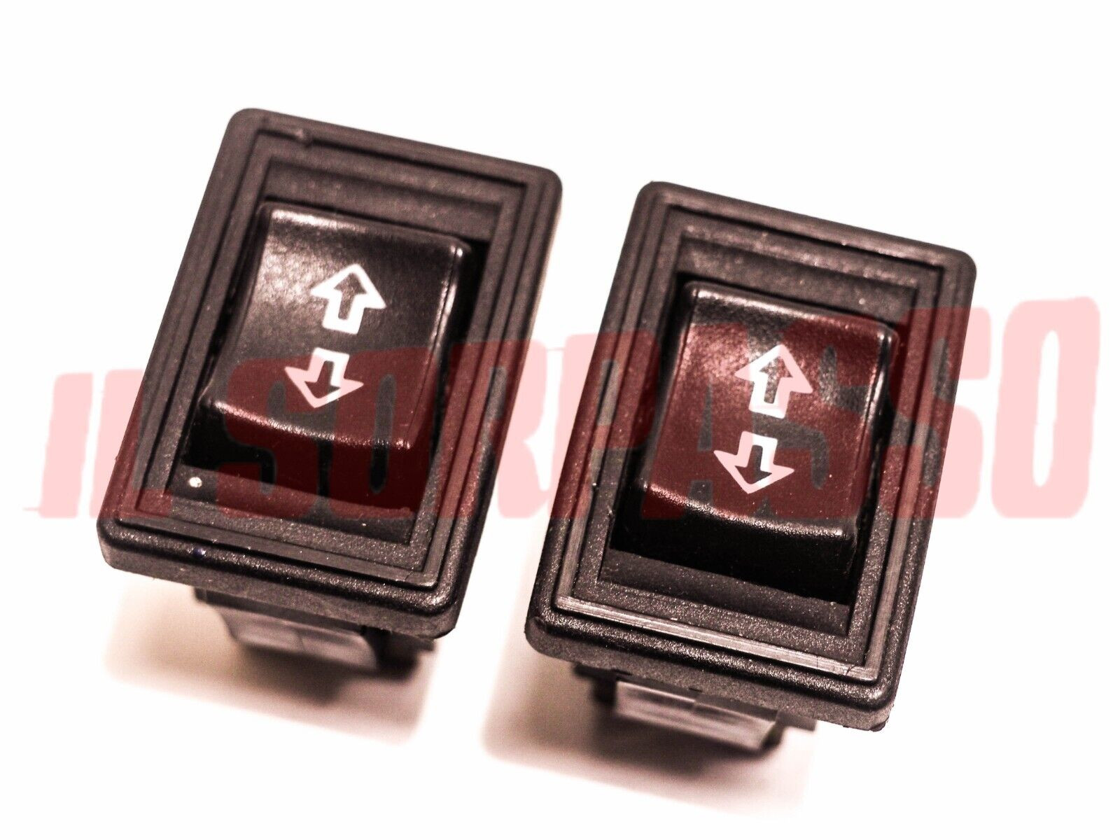 INTERRUTTORI ALZAVETRO ELETTRICI SERIGRAFIE BIANCHE LANCIA GAMMA BERLINA COUPE