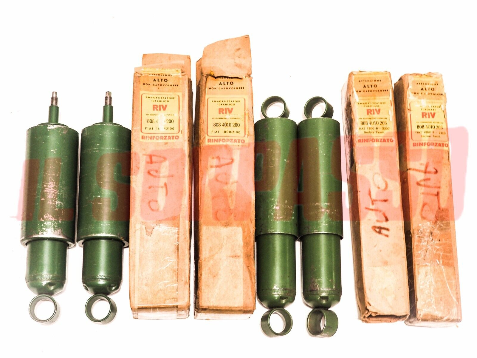 AMMORTIZZATORI ANTERIORI + POSTERIORI FIAT 1800 2100 2300 BERLINA COUPE  RIV