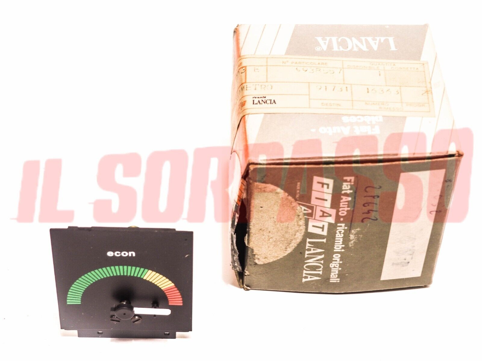 STRUMENTO INDICATORE ECONOMETRO CRUSCOTTO LANCIA PRISMA ORIGINALE 9938557