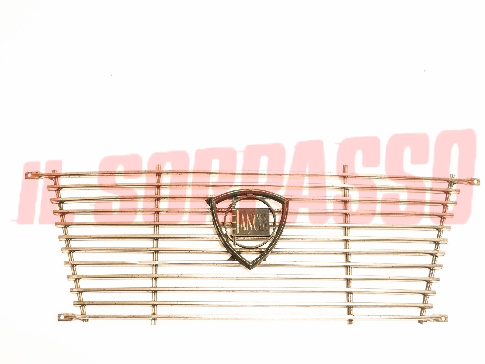 MASCHERINA GRIGLIA + STEMMA ANTERIORE LANCIA FULVIA COUPE HF 1 SERIE ORIGINALE