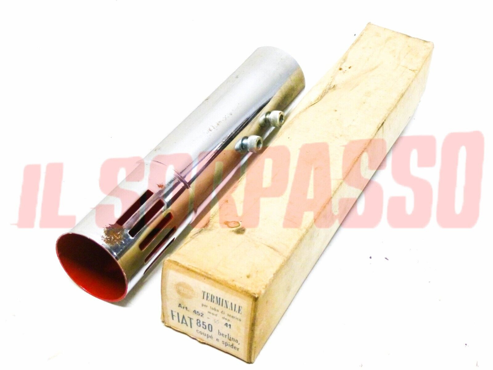 TERMINALE SCARICO MARMITTA CROMATO FIAT 850 SPECIAL COUPE SPIDER ACCESSORIO