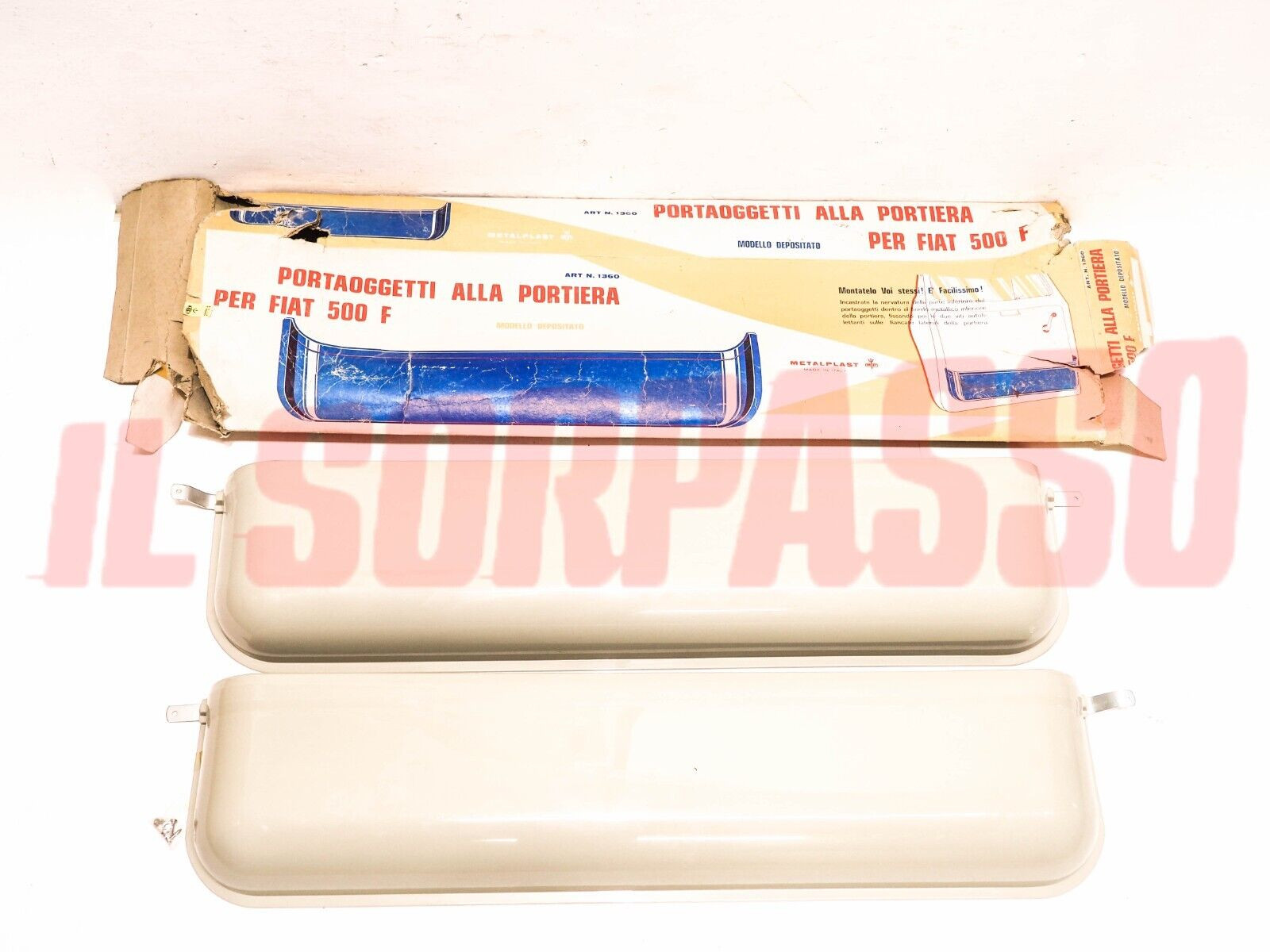 TASCHE PANNELLI PORTA FIAT 500 F L R BEIGE ACCESSORIO DELL'EPOCA