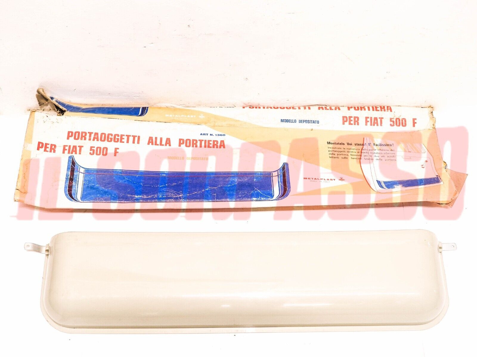 TASCA PANNELLO PORTA FIAT 500 F L R BEIGE ACCESSORIO DELL'EPOCA