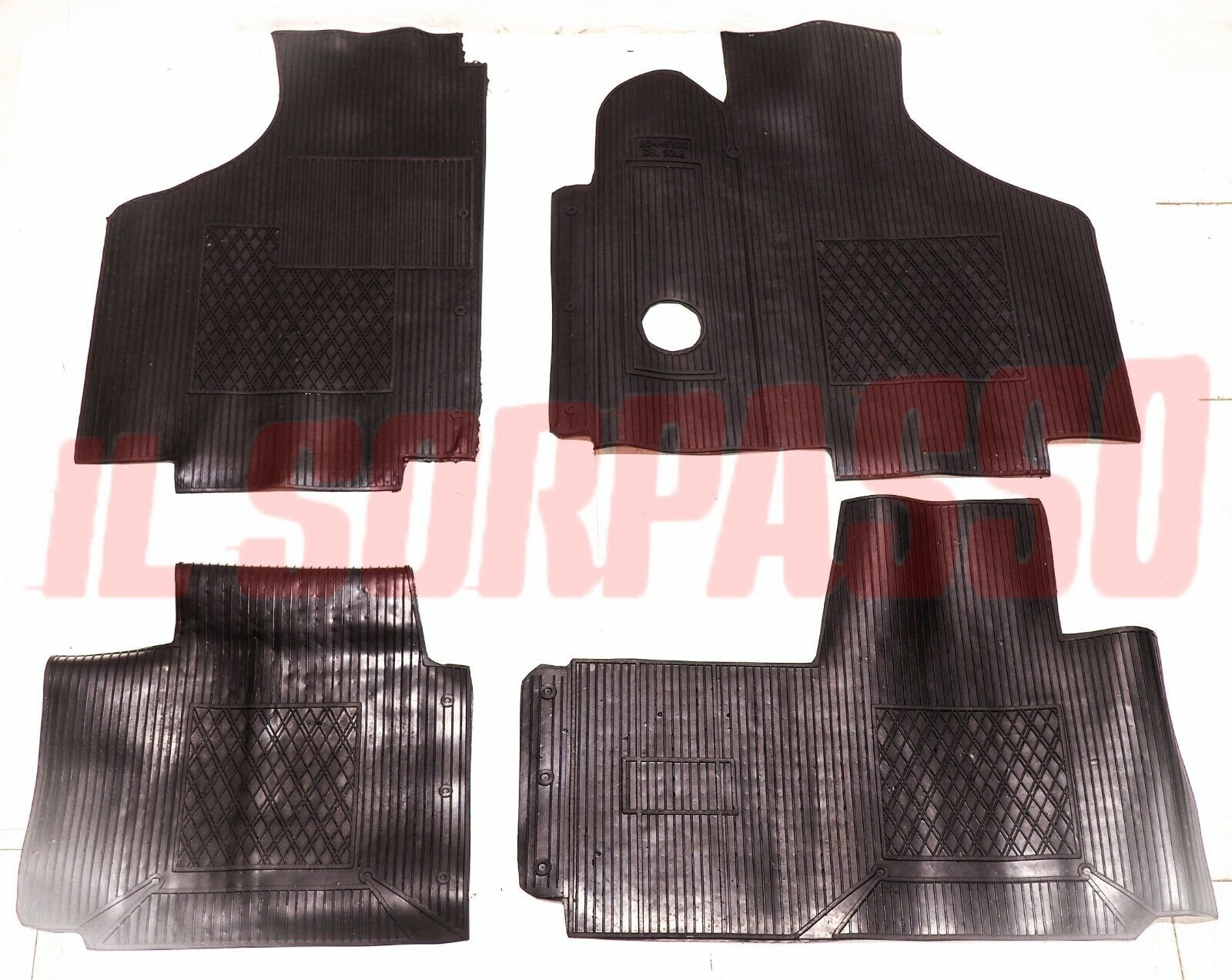 TAPPETI GOMMA INTERNI NERI FIAT 127 + SPORT TUTTI TIPI