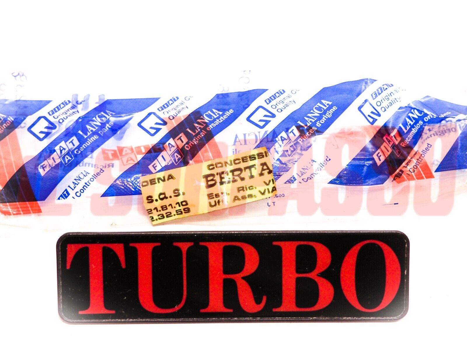 SCRITTA SIGLA TURBO LANCIA DELTA 1.6 HF  ORIGINALE 82423995