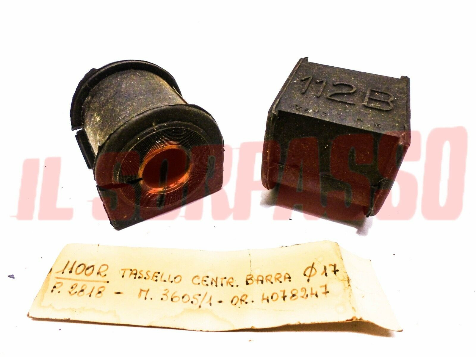 SUPPORTI TASSELLI BARRA STABILIZZATRICE POSTERIORE FIAT 1100 R   17 MM ORIGINALI