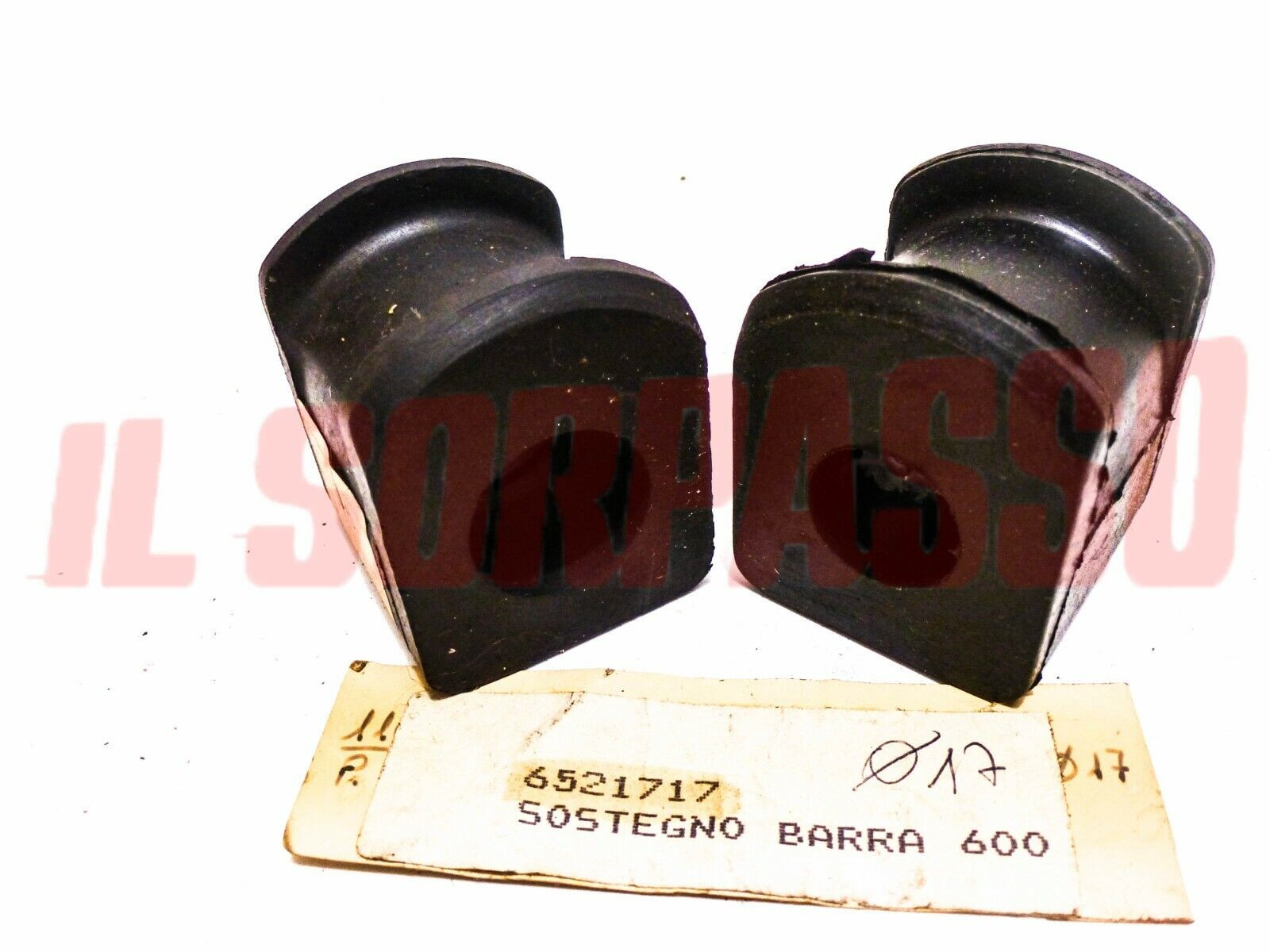 SUPPORTI TASSELLI BARRA STABILIZZATRICE ANTERIORE FIAT 600 DIAMETRO 17 MM 