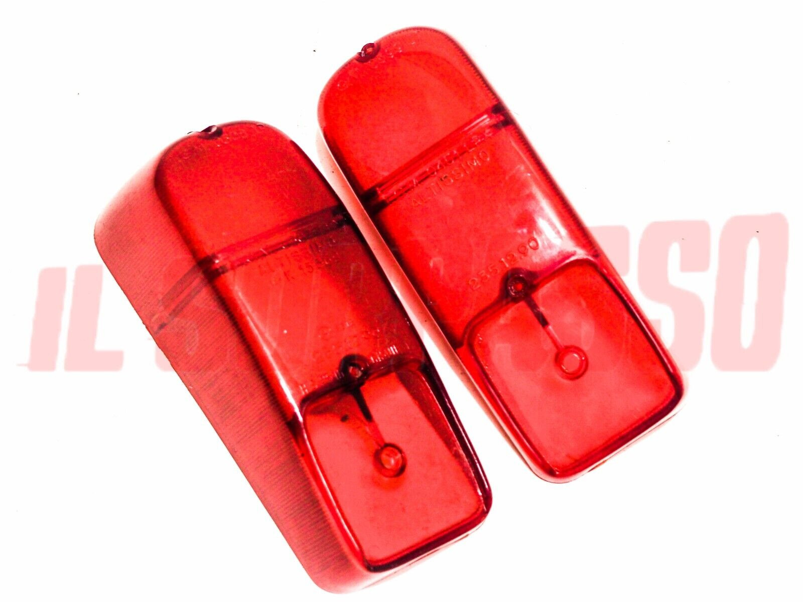 PLASTICHE FANALI POSTERIORI FIAT 500 D 600 D MULTIPLA ROSSE  DA ESPORTAZIONE
