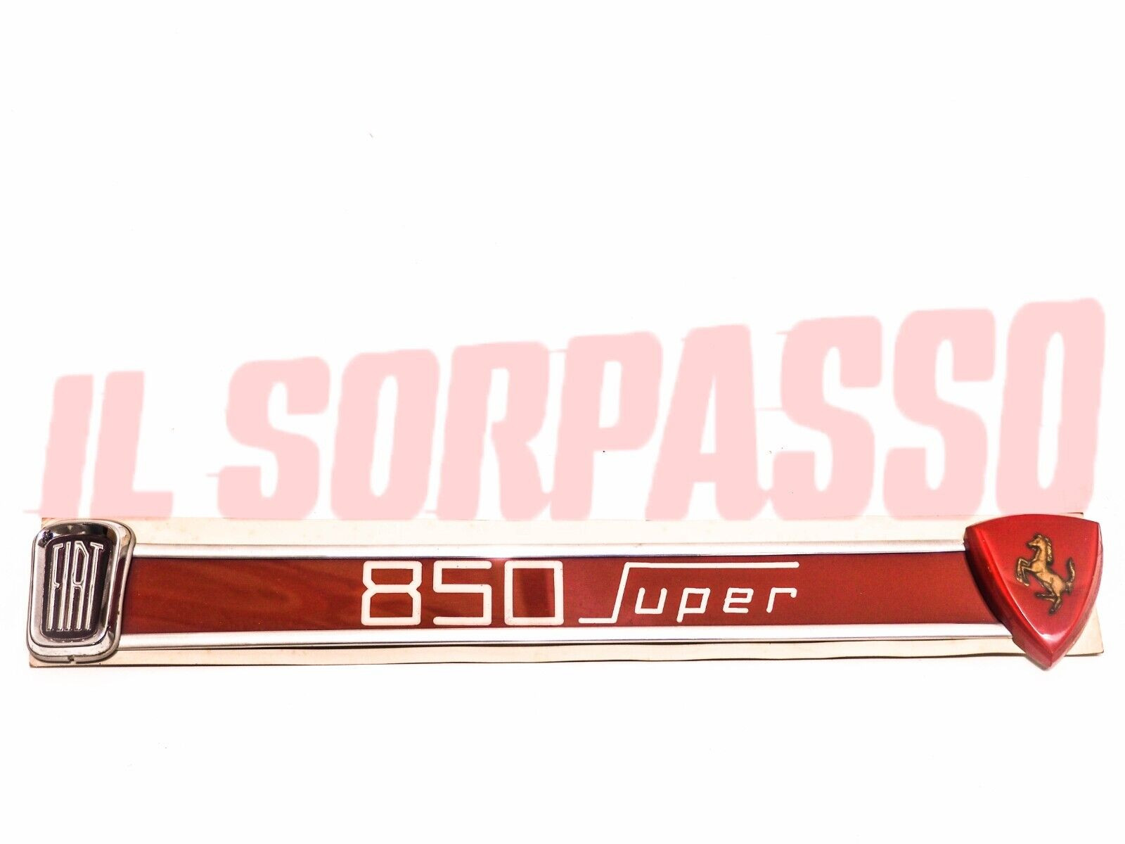 MASCHERINA GRIGLIA ANTERIORE FIAT 850 SUPER ACCESSORIO STEMMA FREGIO + CAVALLO