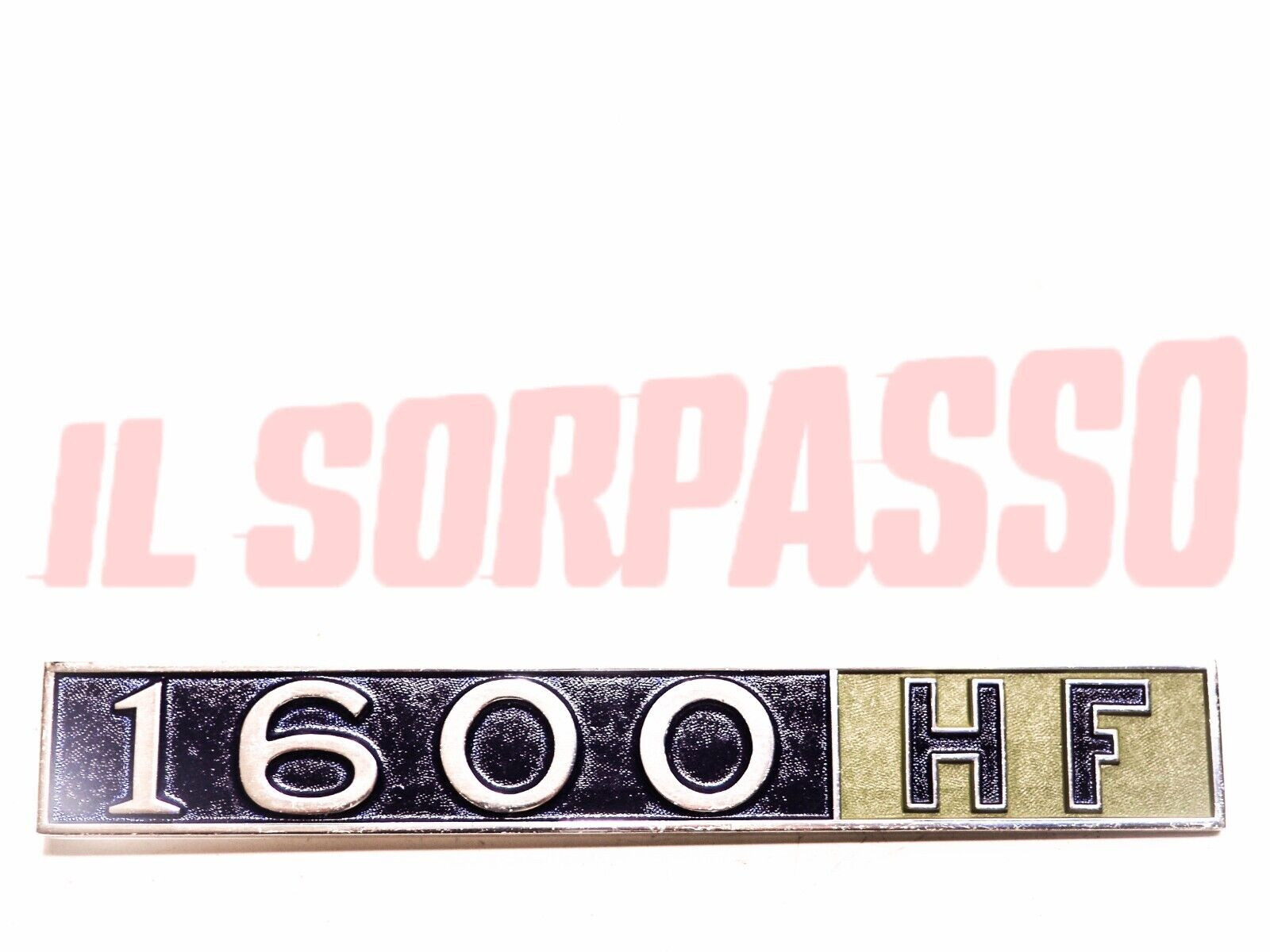 SCRITTA FREGIO RIVESTIMENTO POSTERIORE LANCIA FULVIA COUPE 1600 HF ORIGINALE