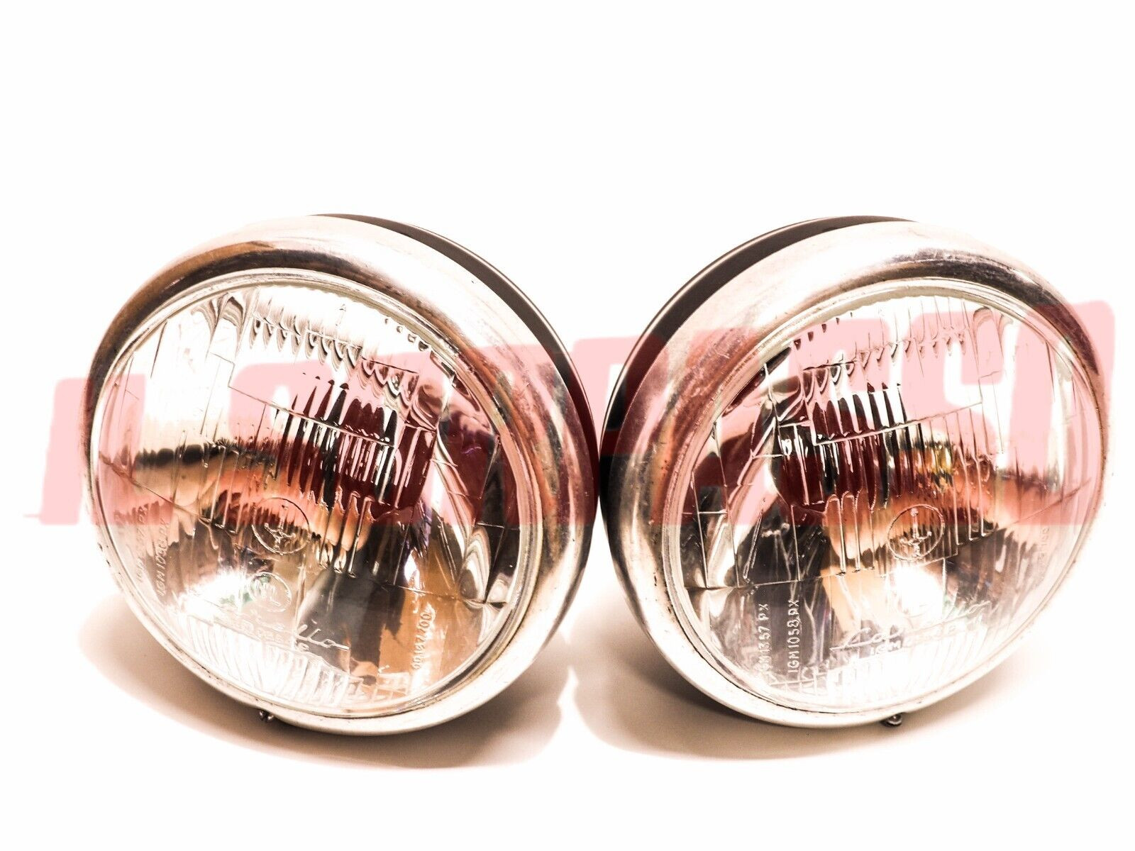 GRUPPI OTTICI FANALI FARI + TAZZE CORNICI PORTA LAMPADA FIAT 600 1 SERIE CARELLO