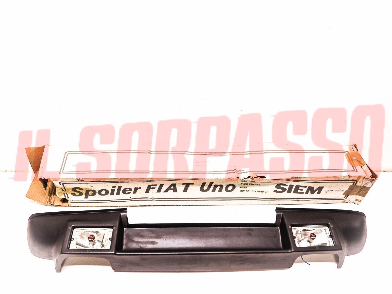 SPOILER PARAURTI ANTERIORE FENDINEBBIA BIANCHI SIEM FIAT UNO + TURBO ORIGINALE