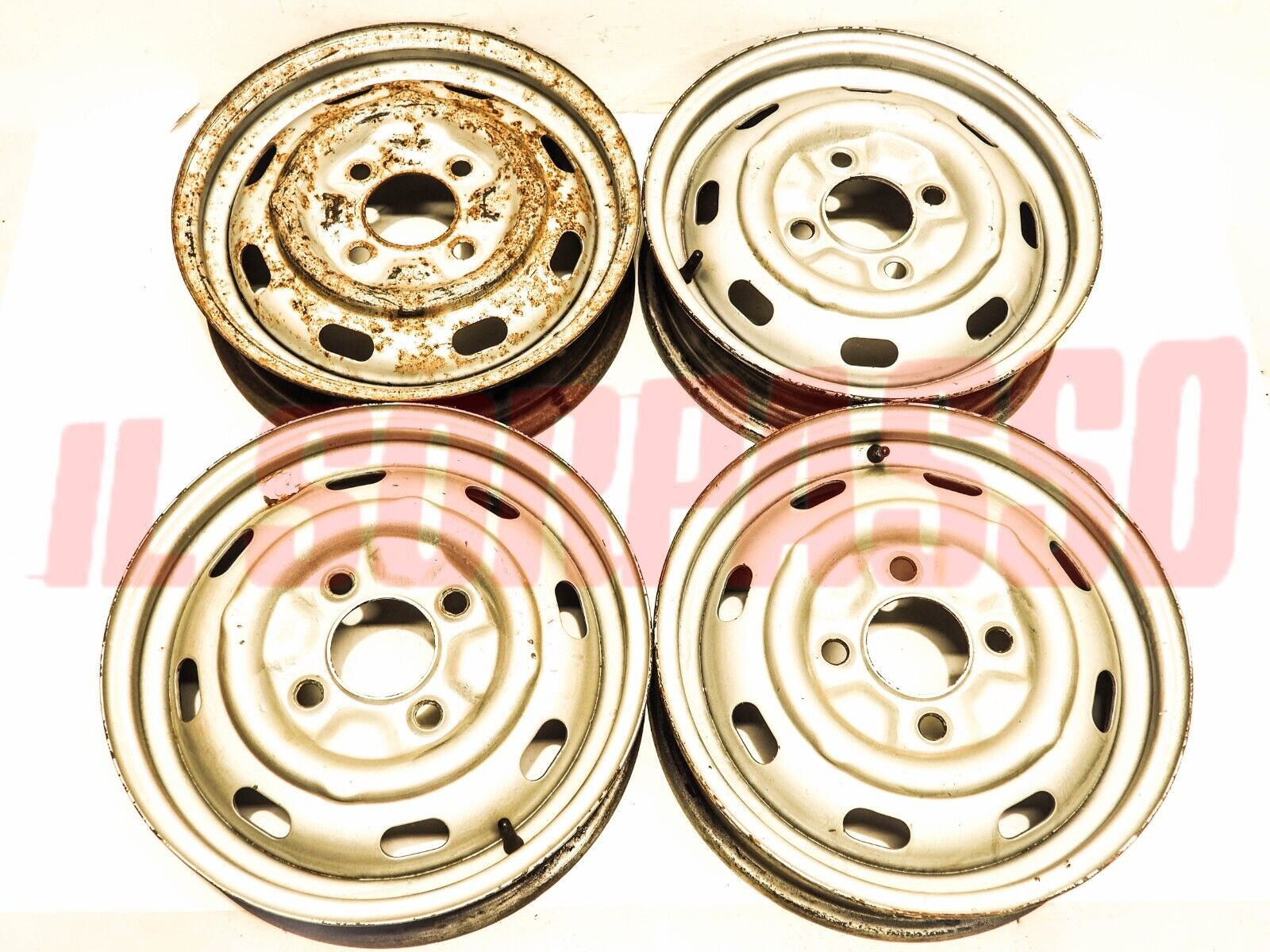 CERCHI RUOTA ORIGINALI VOLKSWAGEN MAGGIOLONE BERLINA - CABRIO 4X15