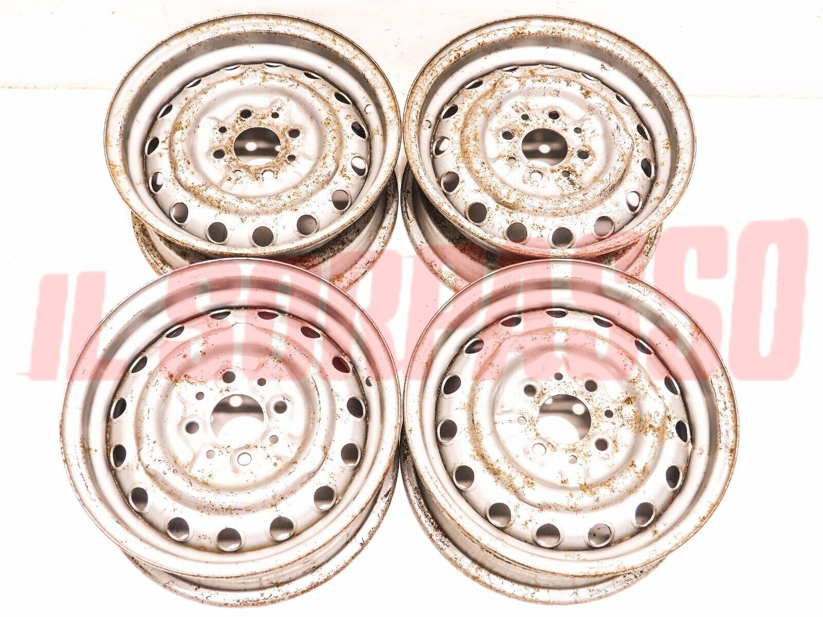 CERCHI RUOTA FIAT 850 SPECIAL COUPE SPIDER 127 128 SPORT 5,5 X 13 ORIGINALI
