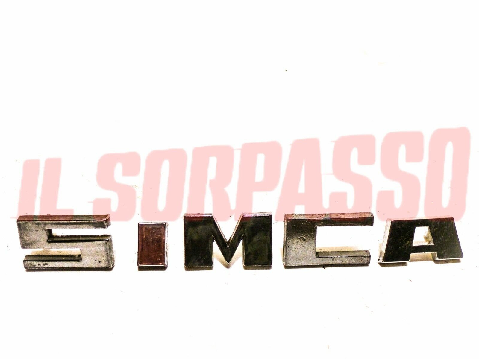 SCRITTA LETTERE FRONTALE SIMCA 1000 SERIGRAFIA PICCOLA ORIGINALI